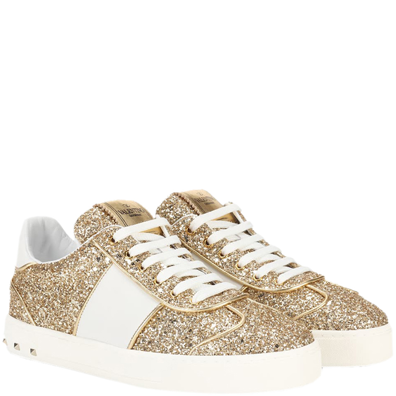 valentino gold sneakers