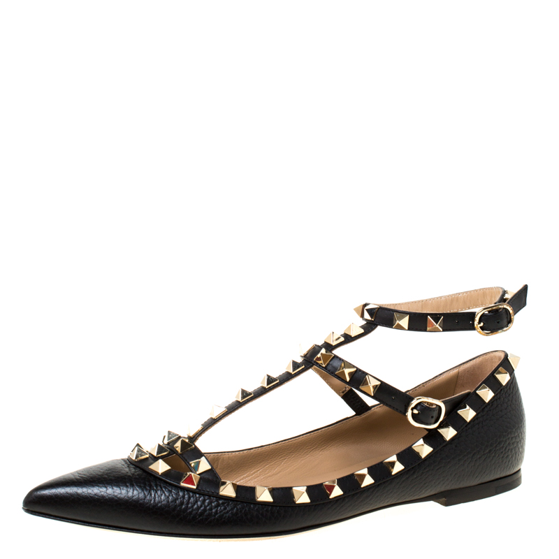 valentino caged ballet flats