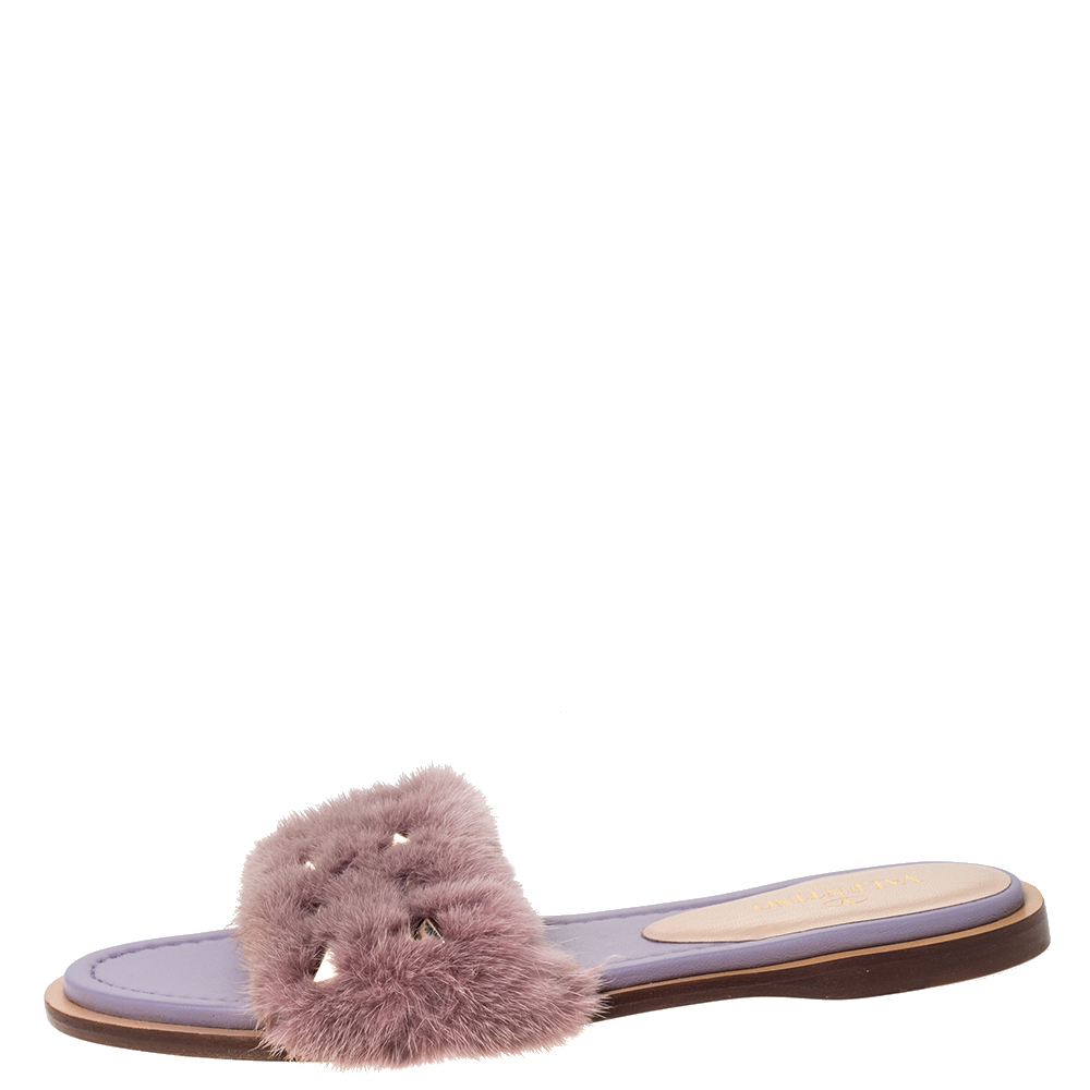 valentino fur shoes