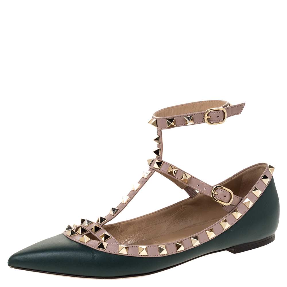 valentino ankle strap flats