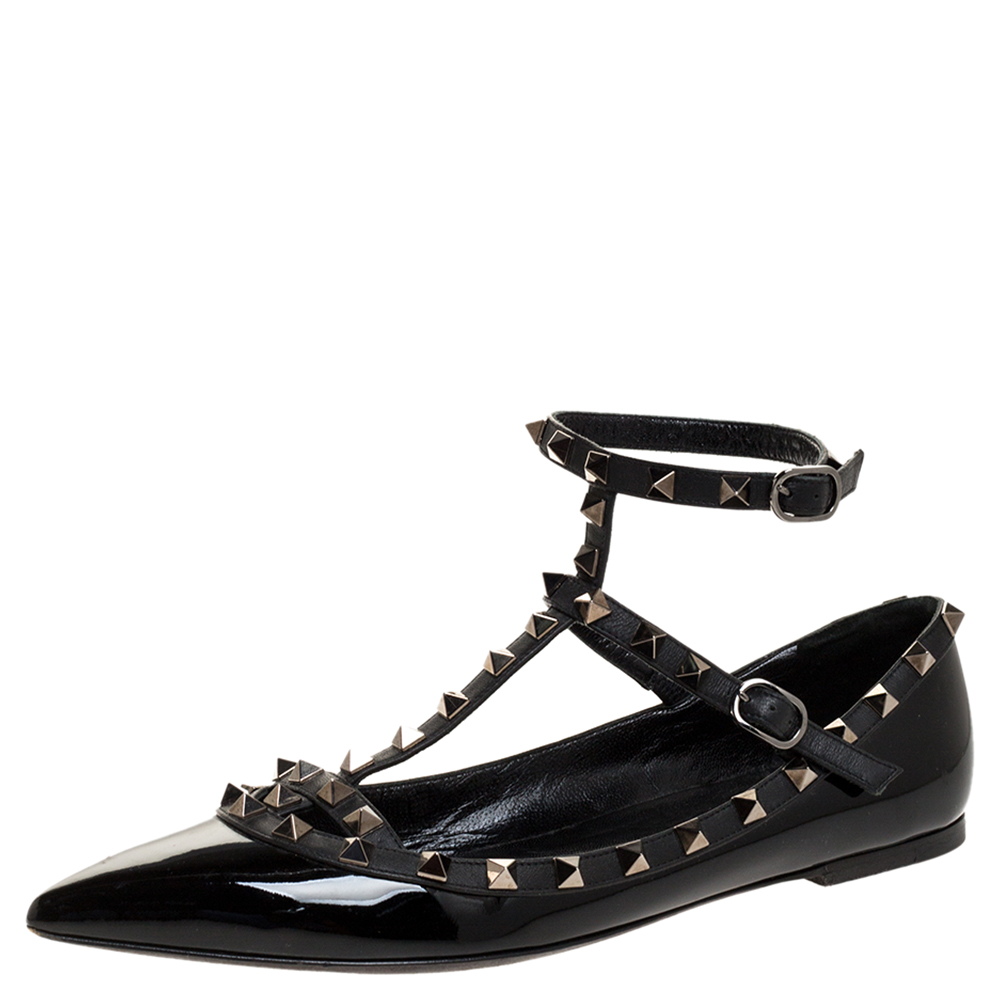 valentino rockstud black patent