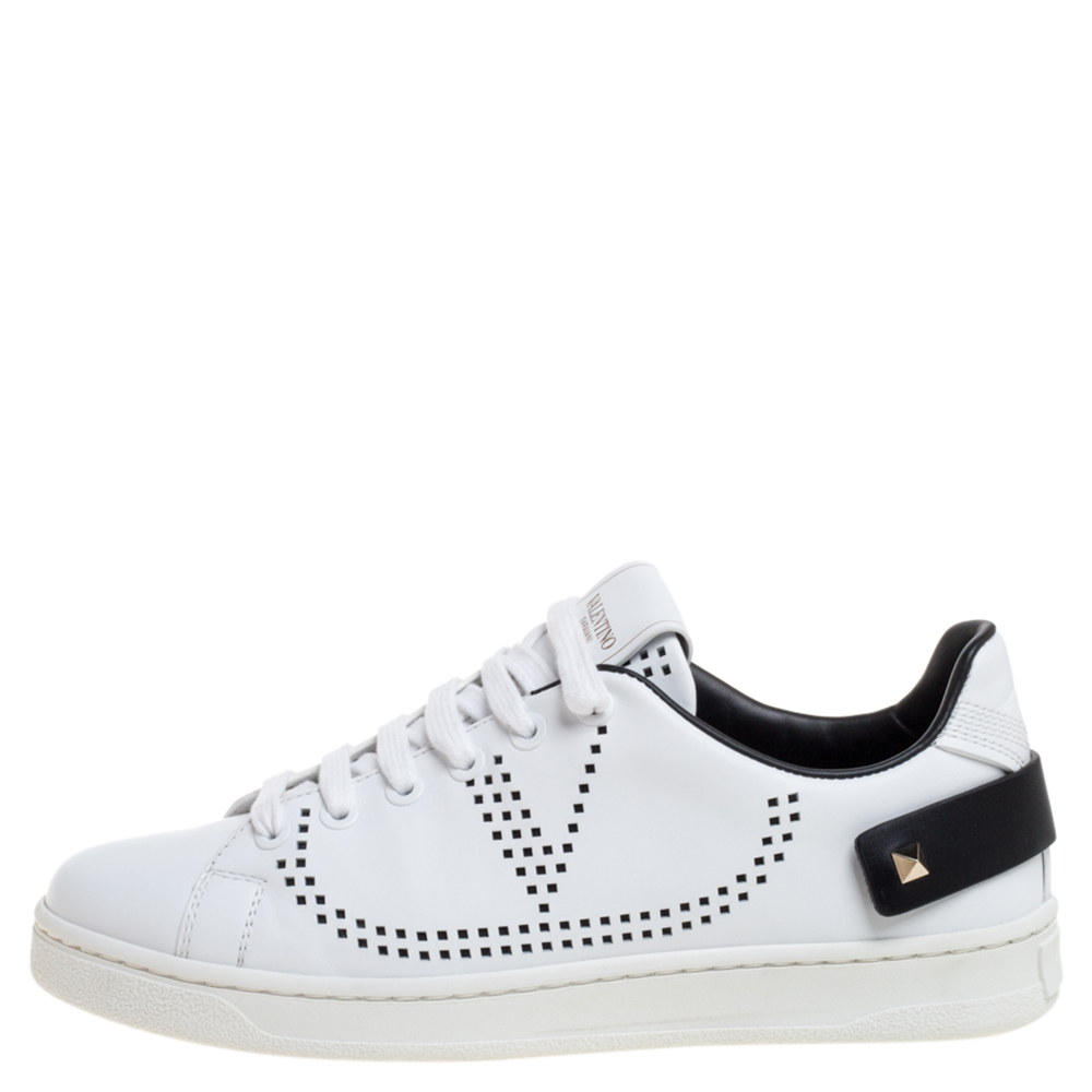 

Valentino White leather Backnet Sneakers Size