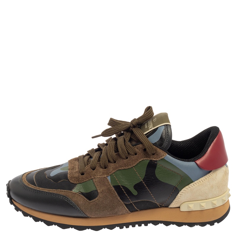 

Valentino Camouflage Suede And Rockrunner Low Top Sneakers Size, Multicolor