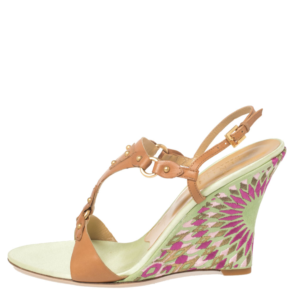 

Valentino Brown Leather Strappy Sandals Size