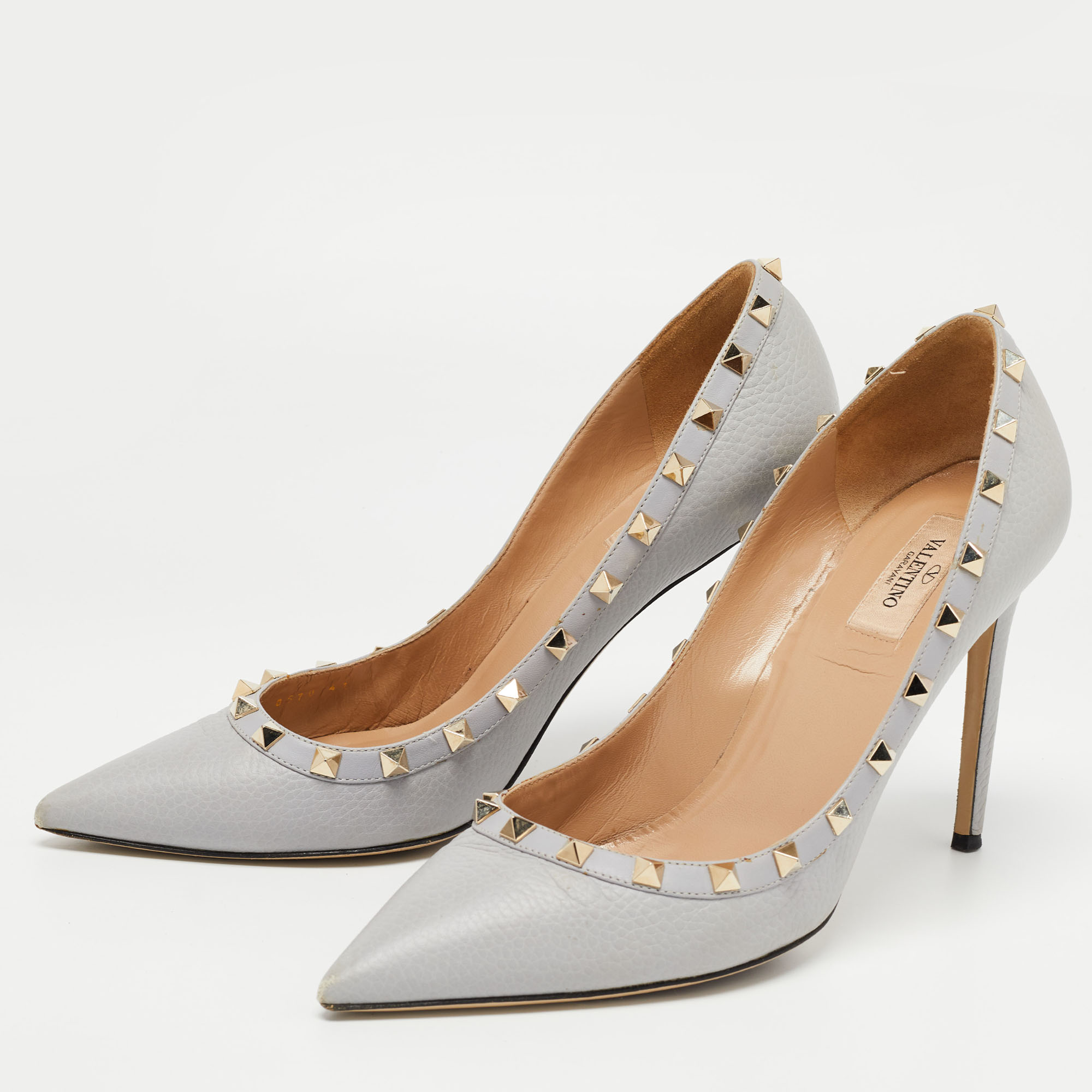 

Valentino Light Blue Leather Rockstud Pumps Size