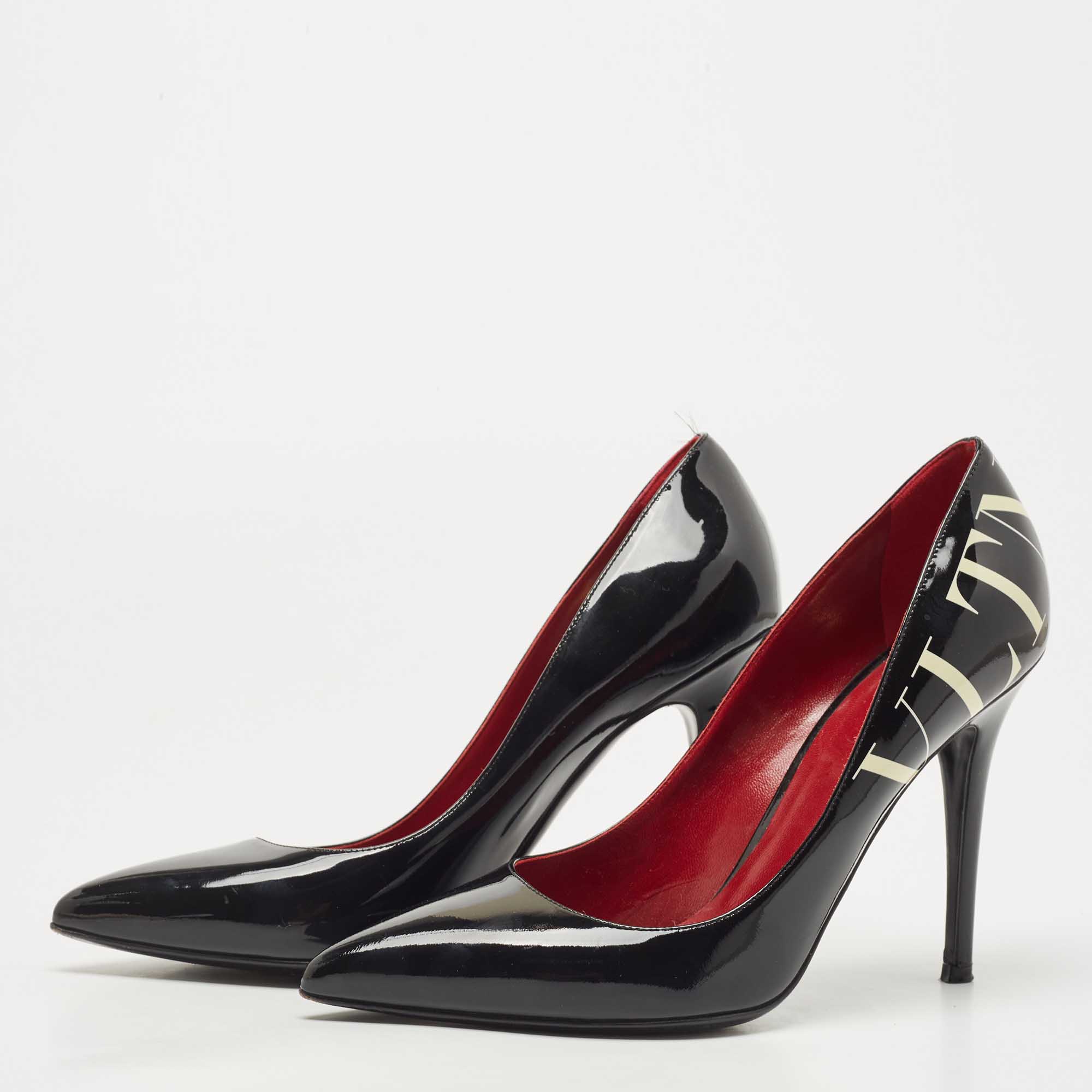 

Valentino Black Patent Leather VLTN Pumps Size