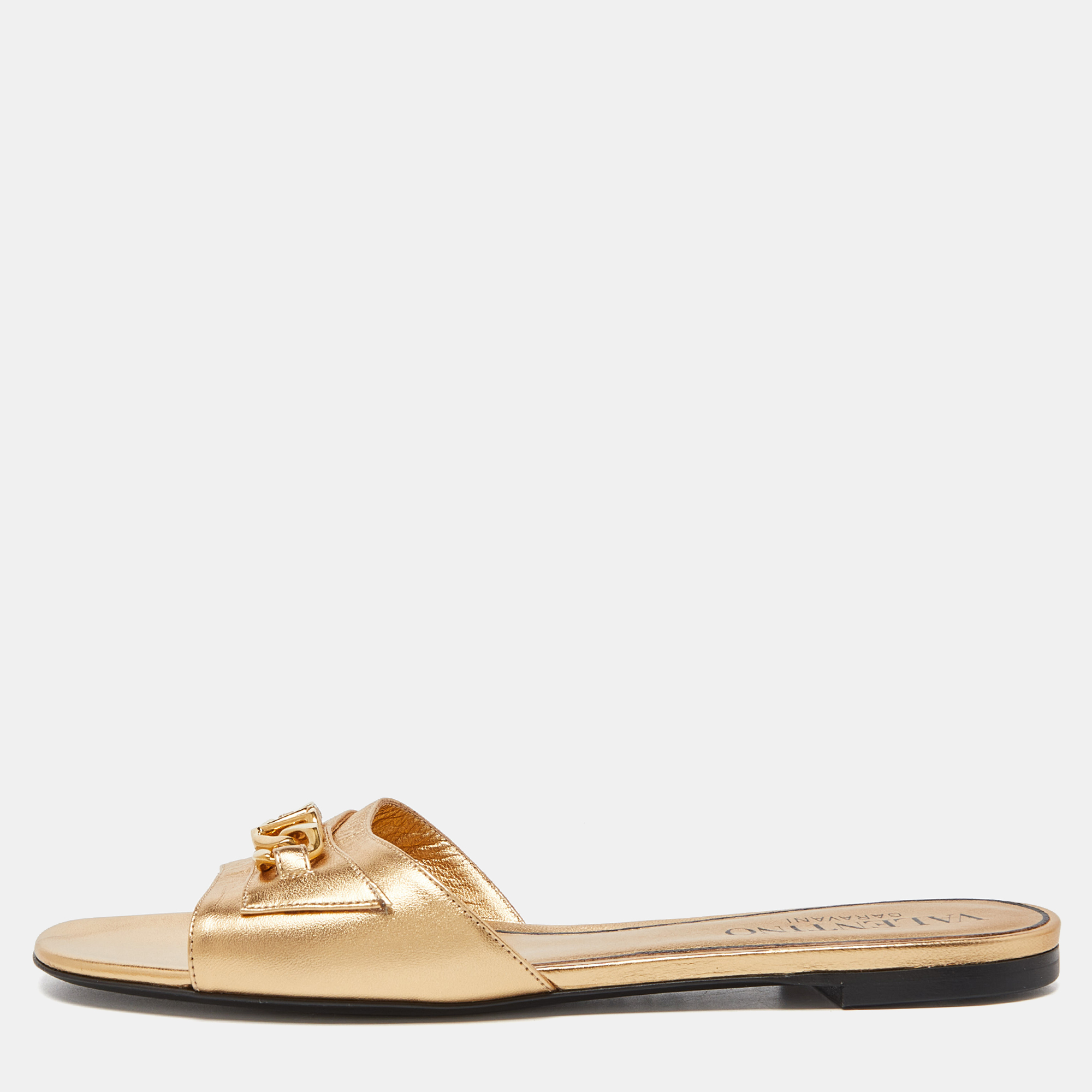 Leather sandal Banana Republic Gold size 5 UK in Leather - 40290362