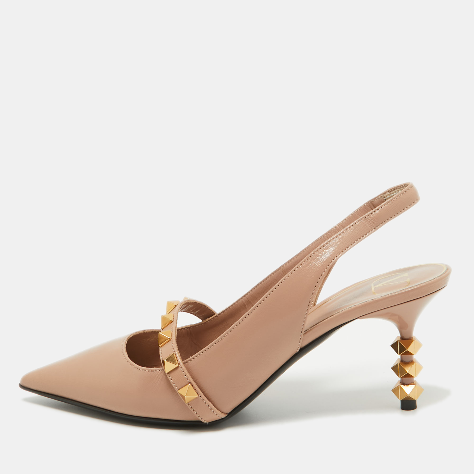 Valentino rockstud 2025 slingback pumps