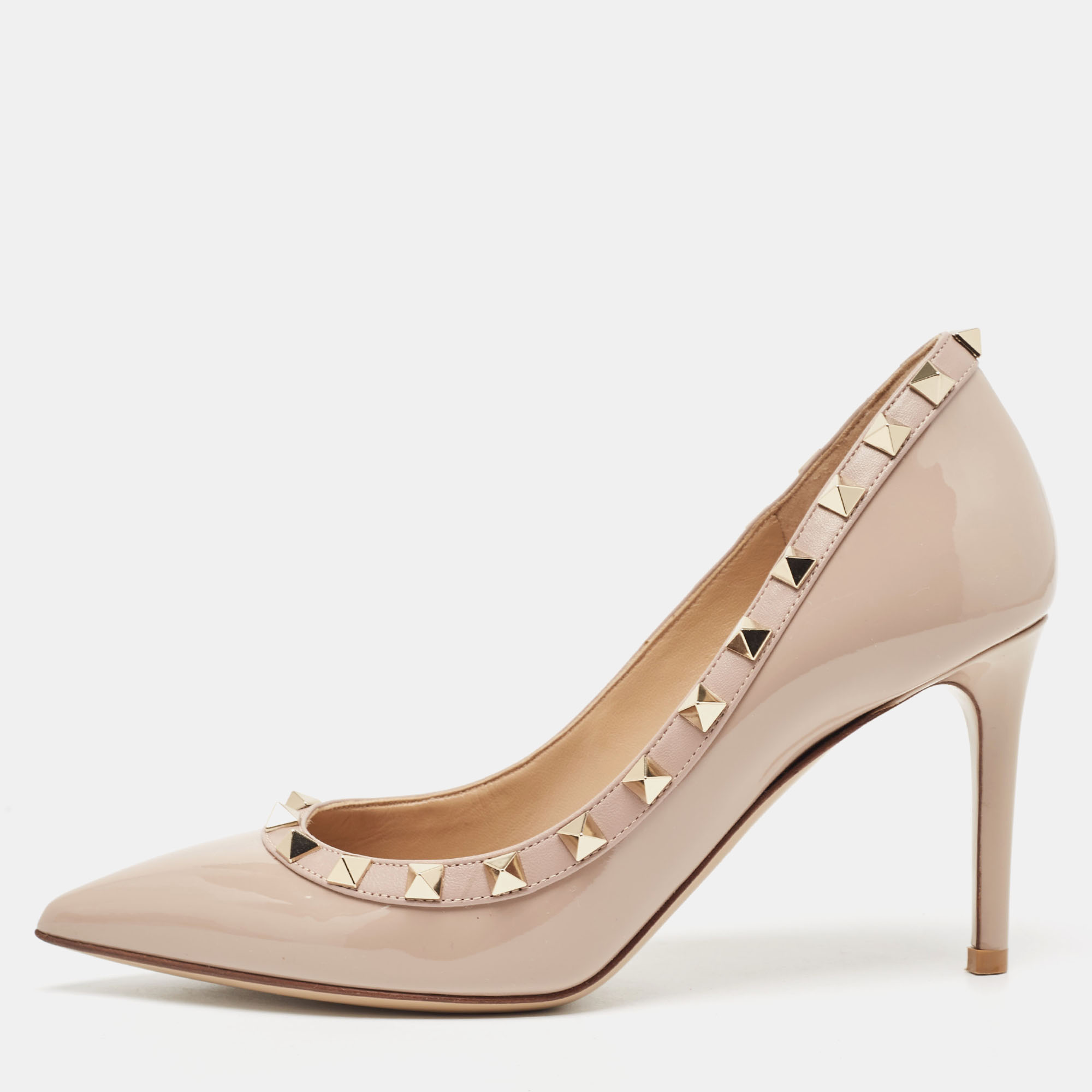 

Valentino Dusty Pink Patent Leather Rockstud Pumps Size