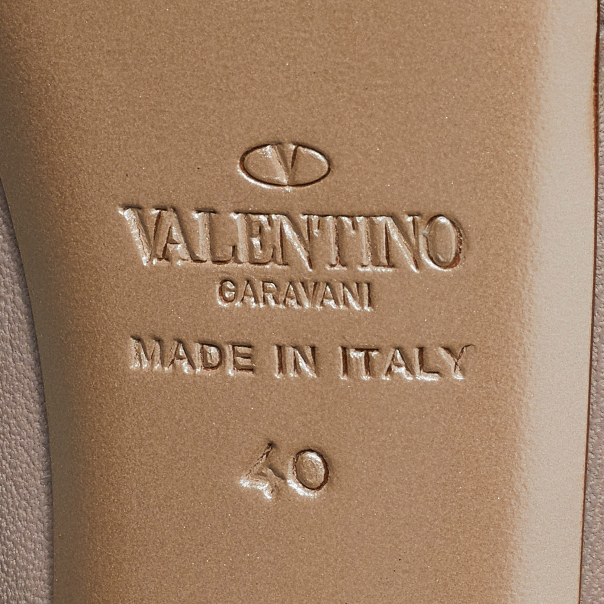 Valentino Pink Leather Platform Round Toe Pumps Size 40 