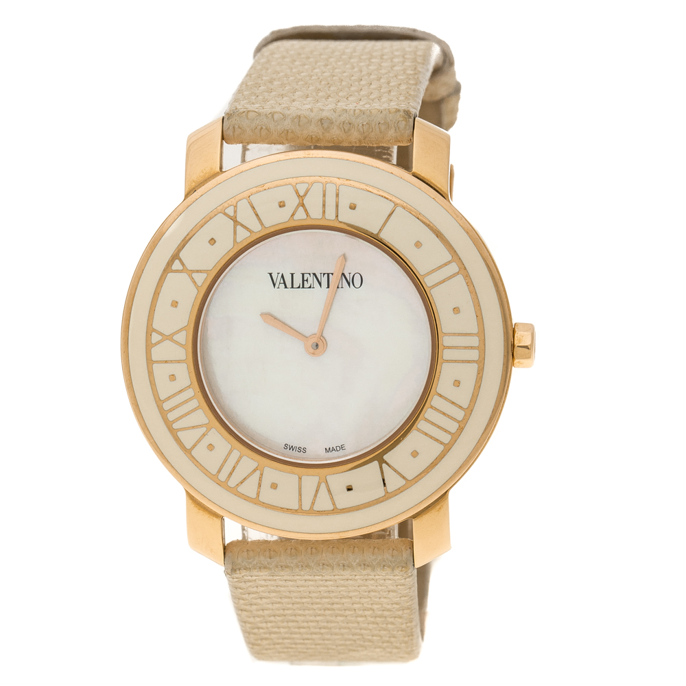 fødsel Desværre Stavning Valentino White Mother of Pearl Stainless Steel Women's Wristwatch 37 mm  Valentino | TLC
