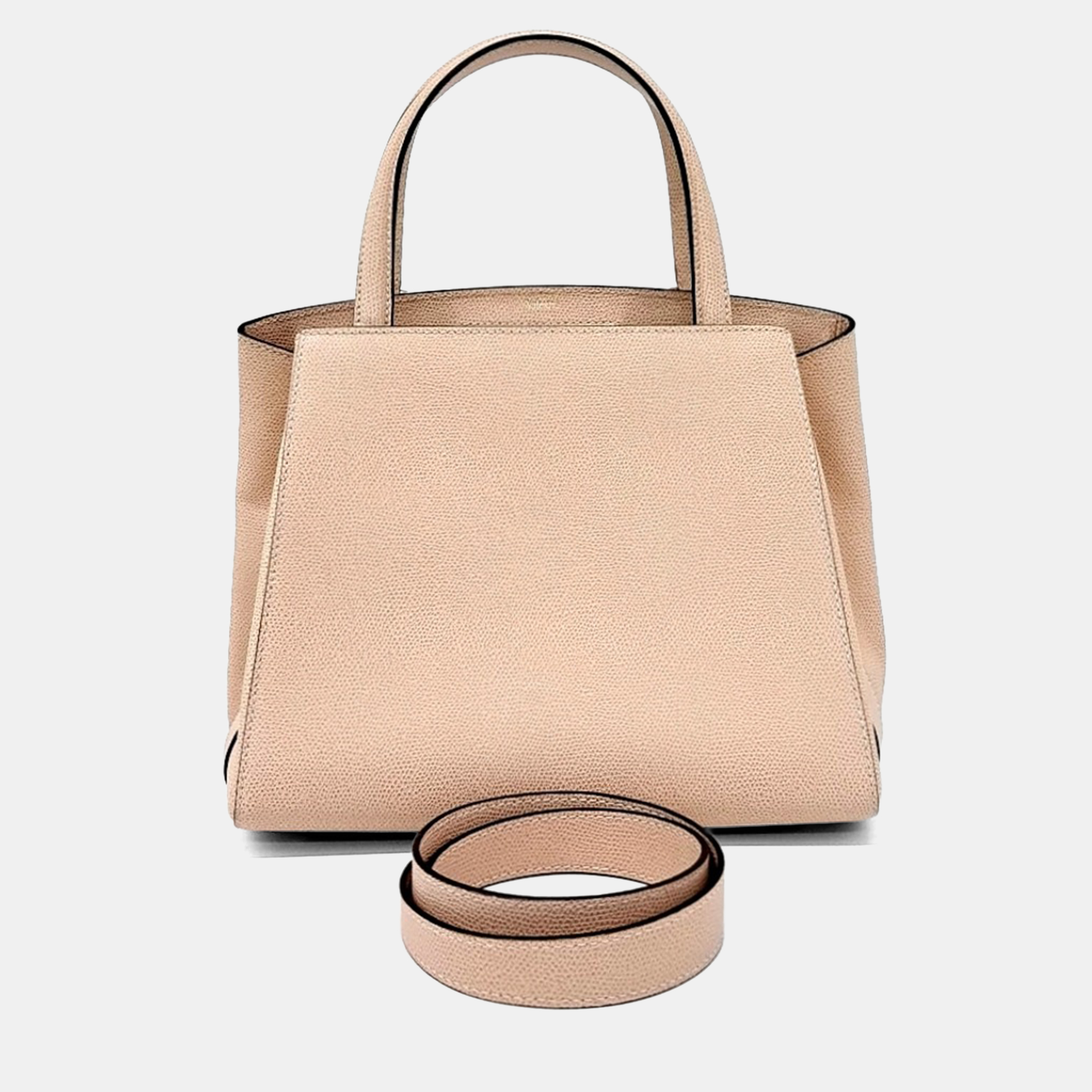 Pre-owned Valextra Pink Leather Triennale Tote And Shoulder Bag