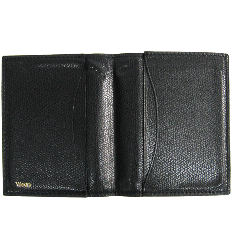 

Valextra Black Embossed Leather Wallet