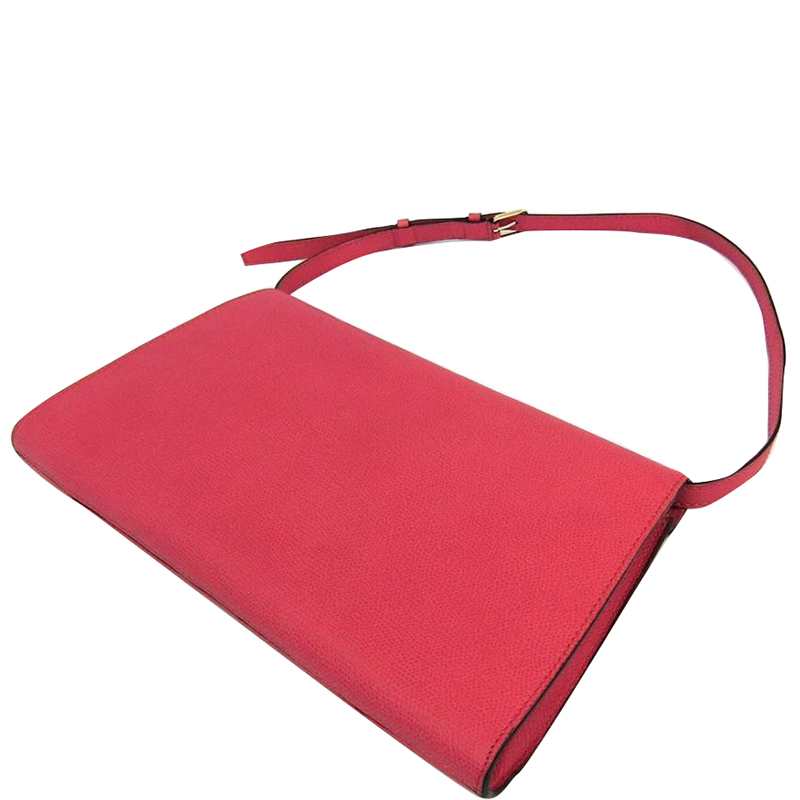 

Valextra Pink Leather Shoulder Bag