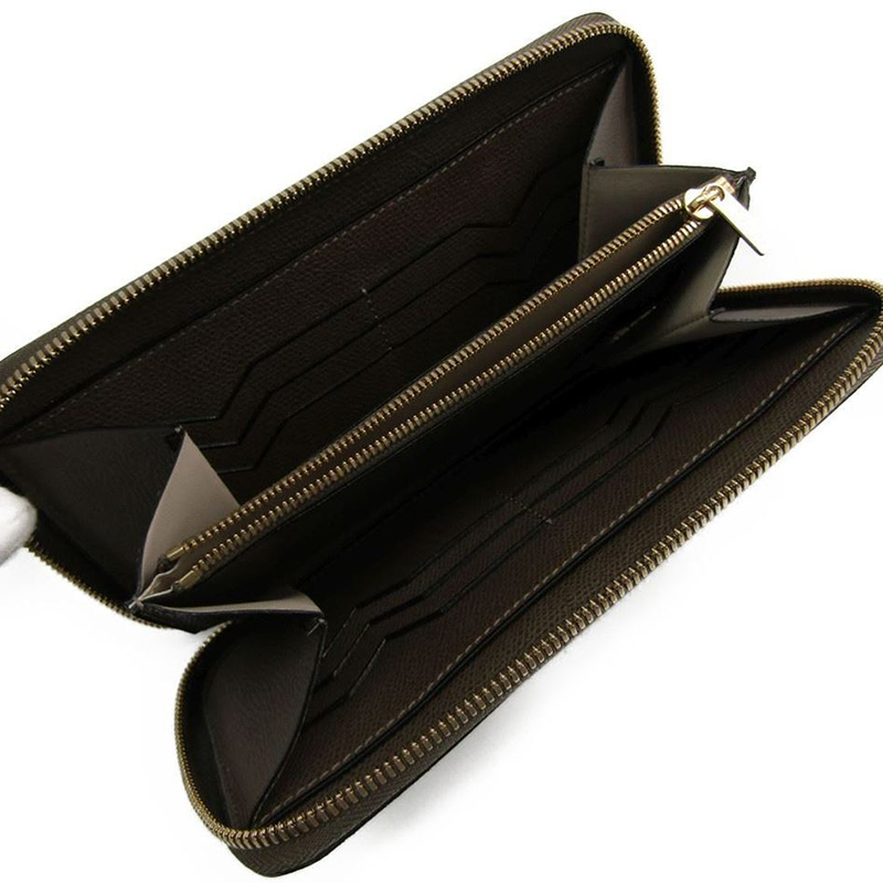 

Valextra Dark Brown Leather Long Wallet