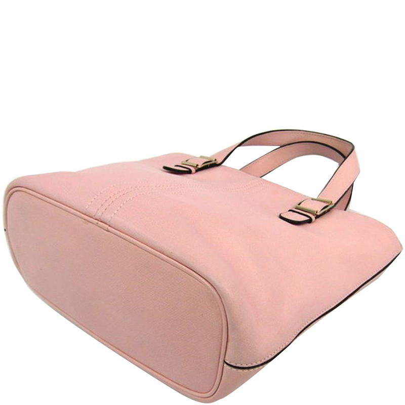 

Valextra Light Pink Leather Tote Bag