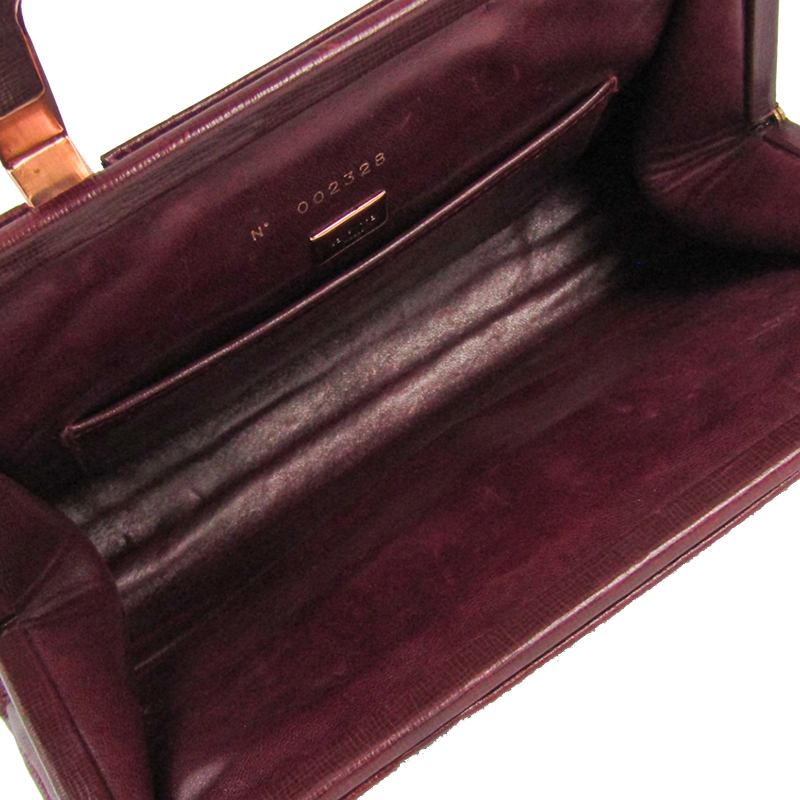 

Valextra Bordeaux Leather Clutch Bag, Burgundy