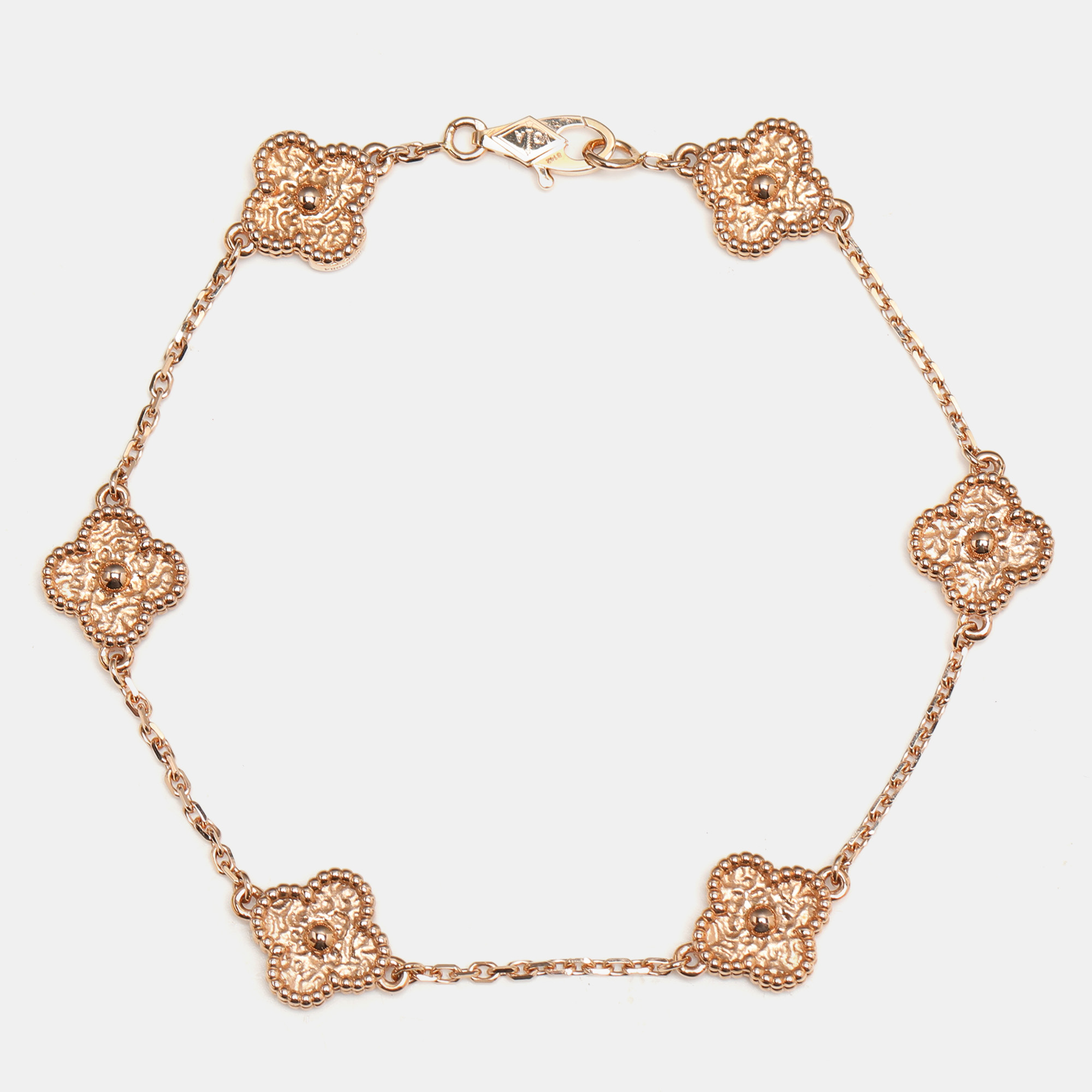 

Van Cleef & Arpels Sweet Alhambra 6 Motif 18k Rose Gold Bracelet