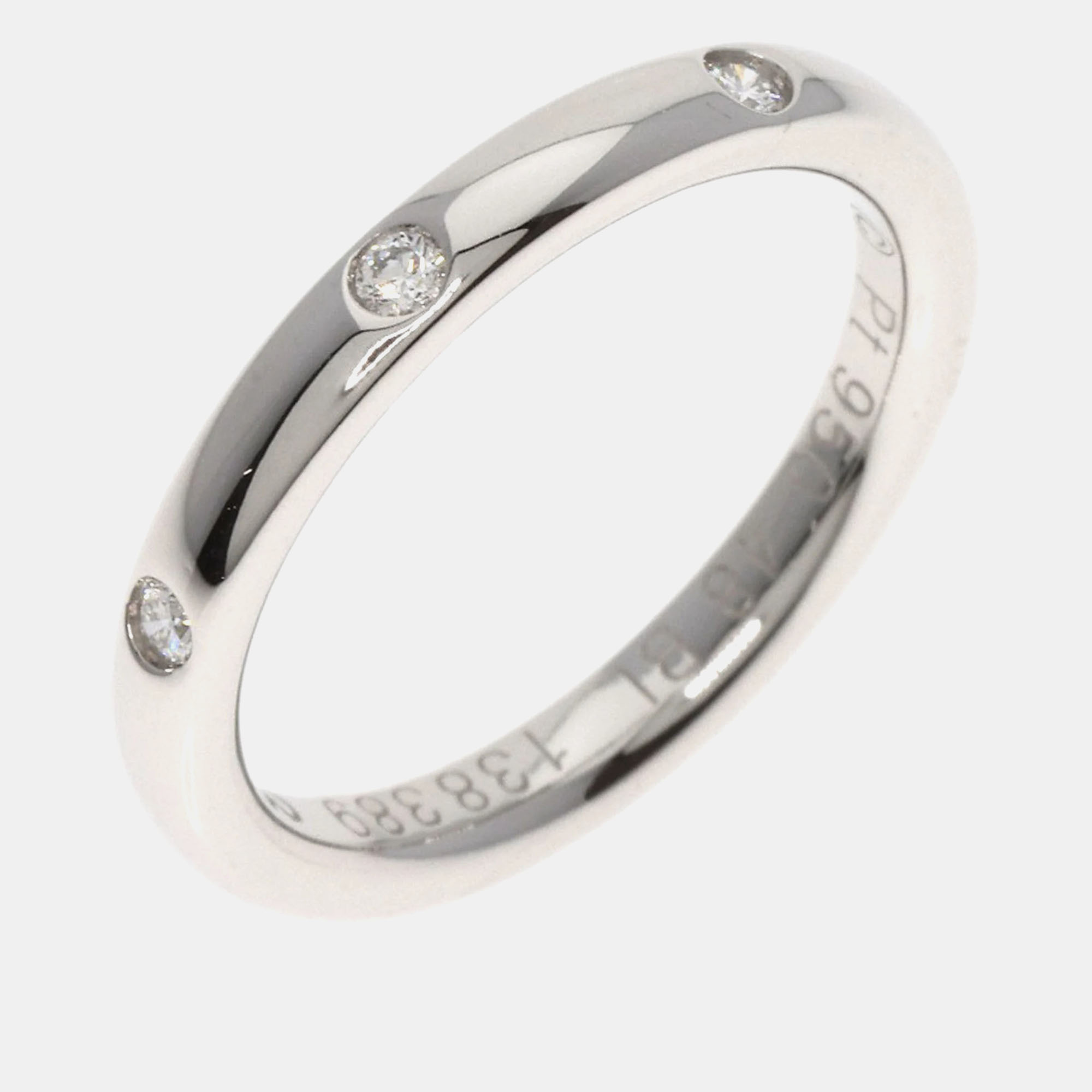 

Van Cleef & Arpels Platinum and Diamond Tendrement Etoiles Wedding Band EU 48