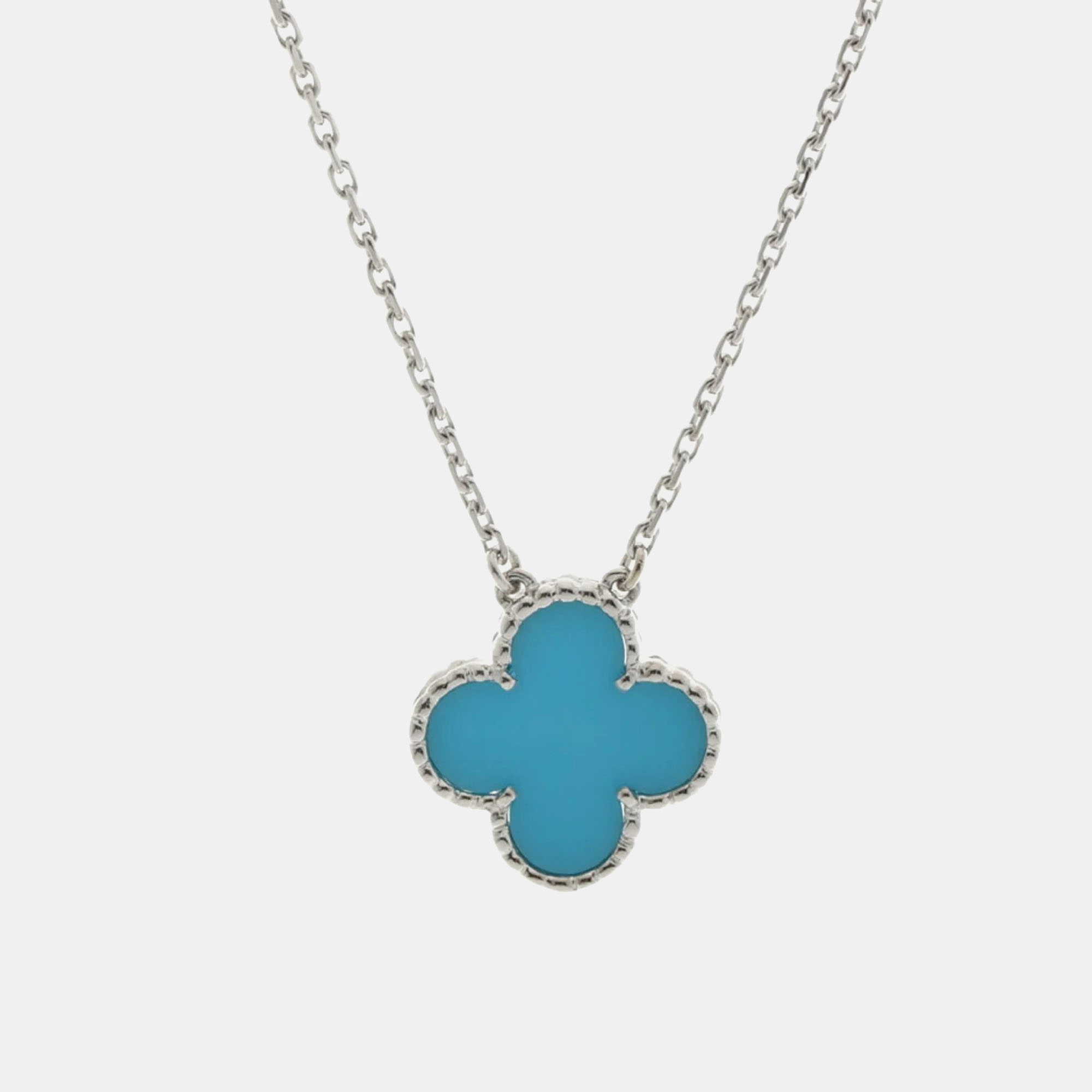 

Van Cleef & Arpels 18K White Gold Vintage Alhambra Pendant Necklace