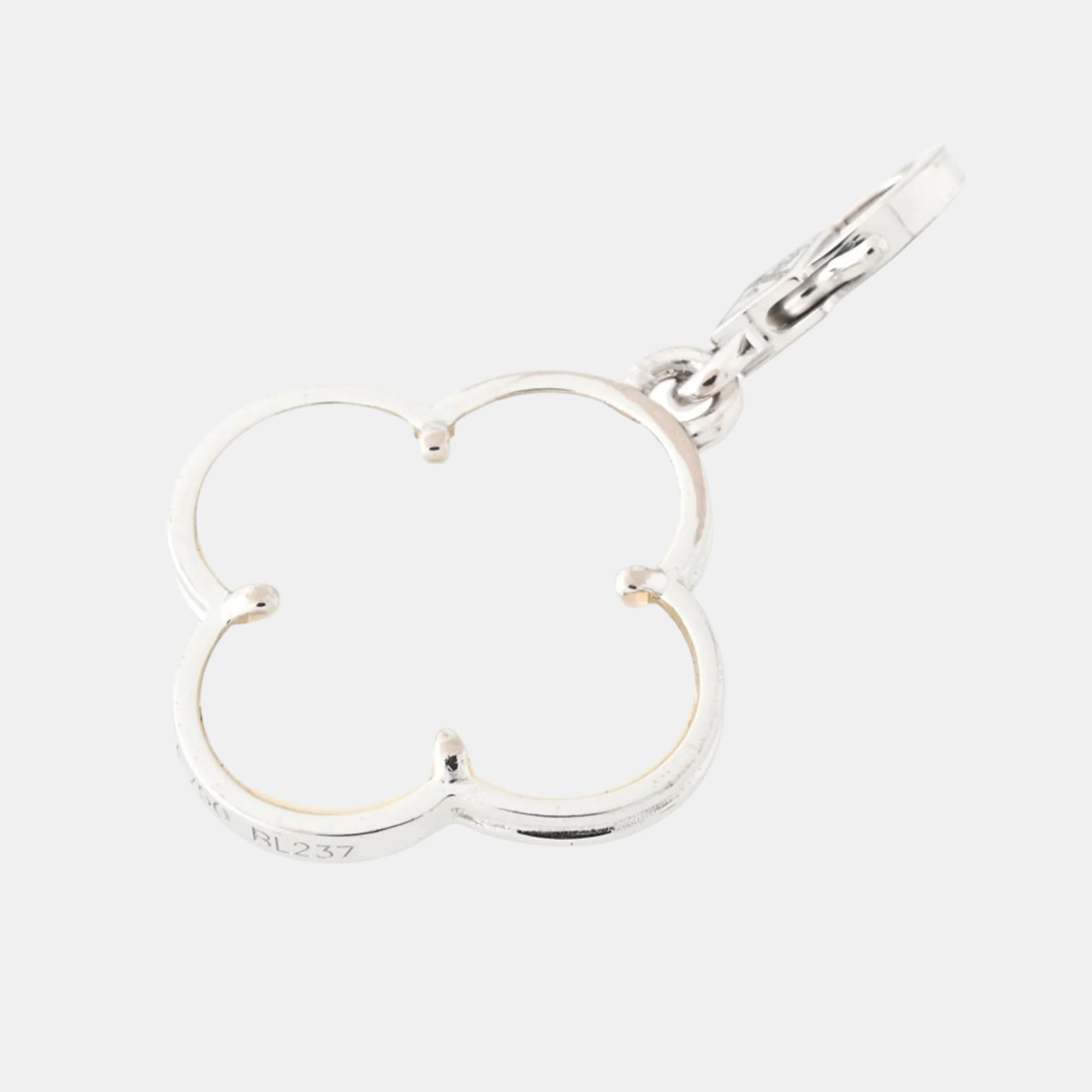 

Van Cleef & Arpels 18K White Gold Magic Alhambra Pendant Charm