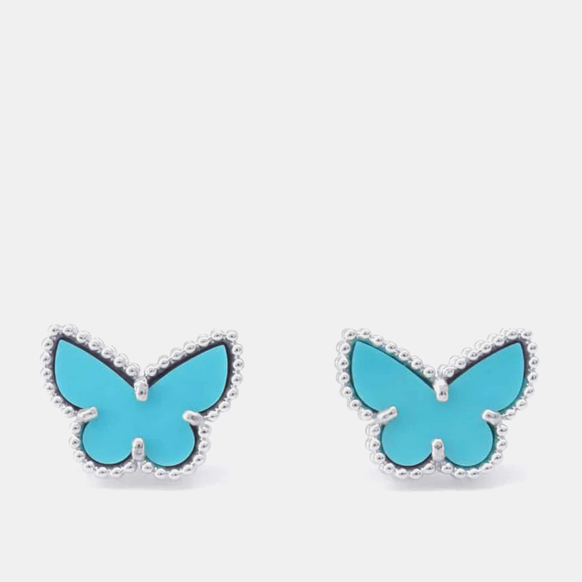 

Van Cleef & Arpels 18K White Gold Sweet Alhambra Papillon Earrings