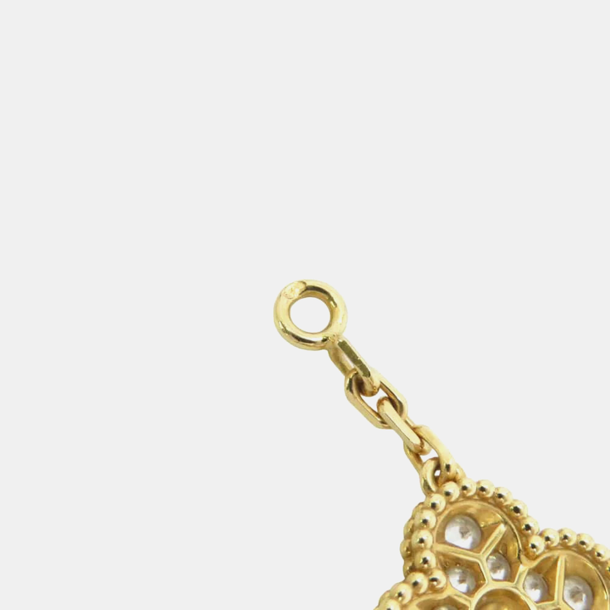 Van Cleef & Arpels 18K Yellow Gold Vintage Alhambra 20 motifs Long Necklace 