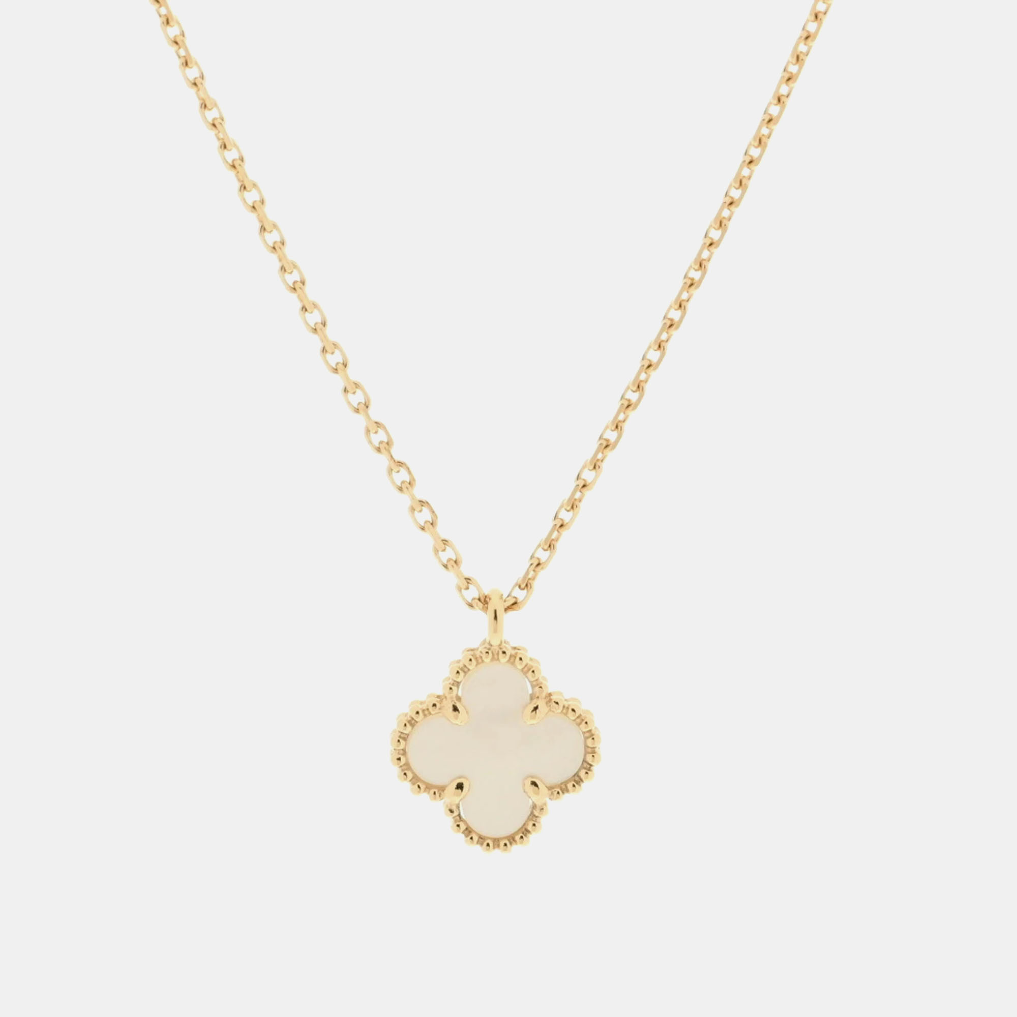 

Van Cleef & Arpels 18K Yellow Gold Sweet Alhambra Shell Necklace