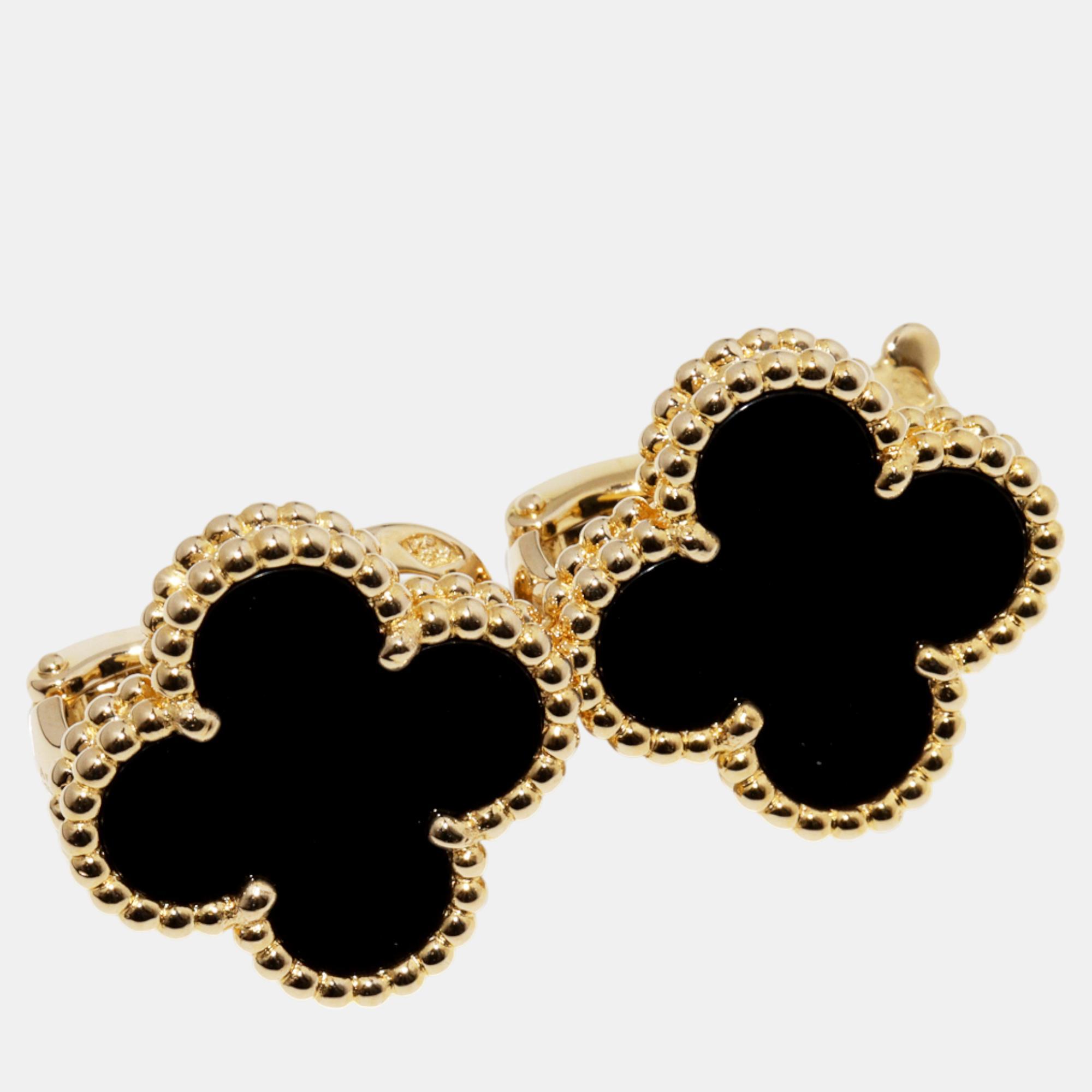 

Van Cleef & Arpels 18K Yellow Gold Vintage Alhambra Stud Earrings