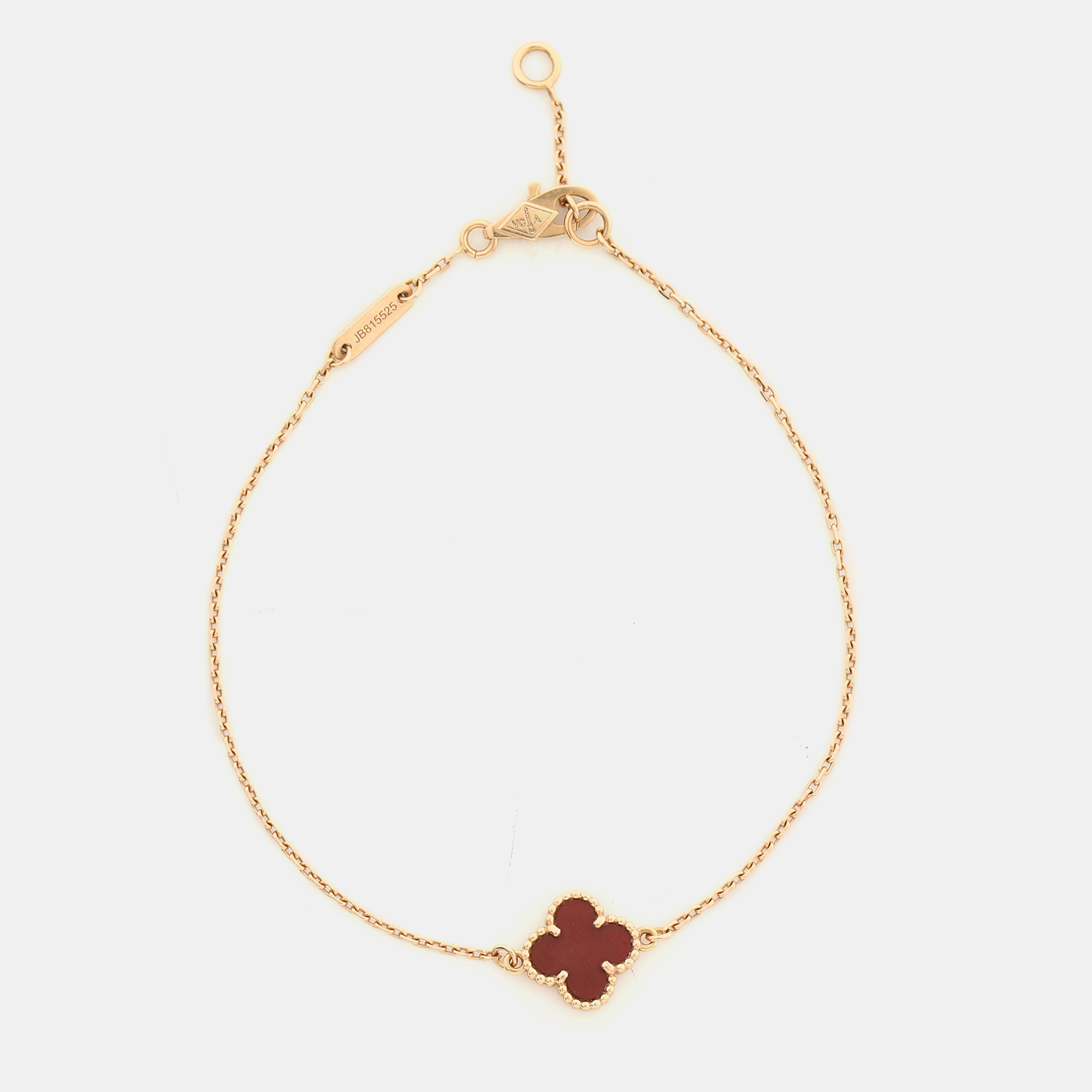 

Van Cleef & Arpels Sweet Alhambra Carnelian 18k Rose Gold Bracelet