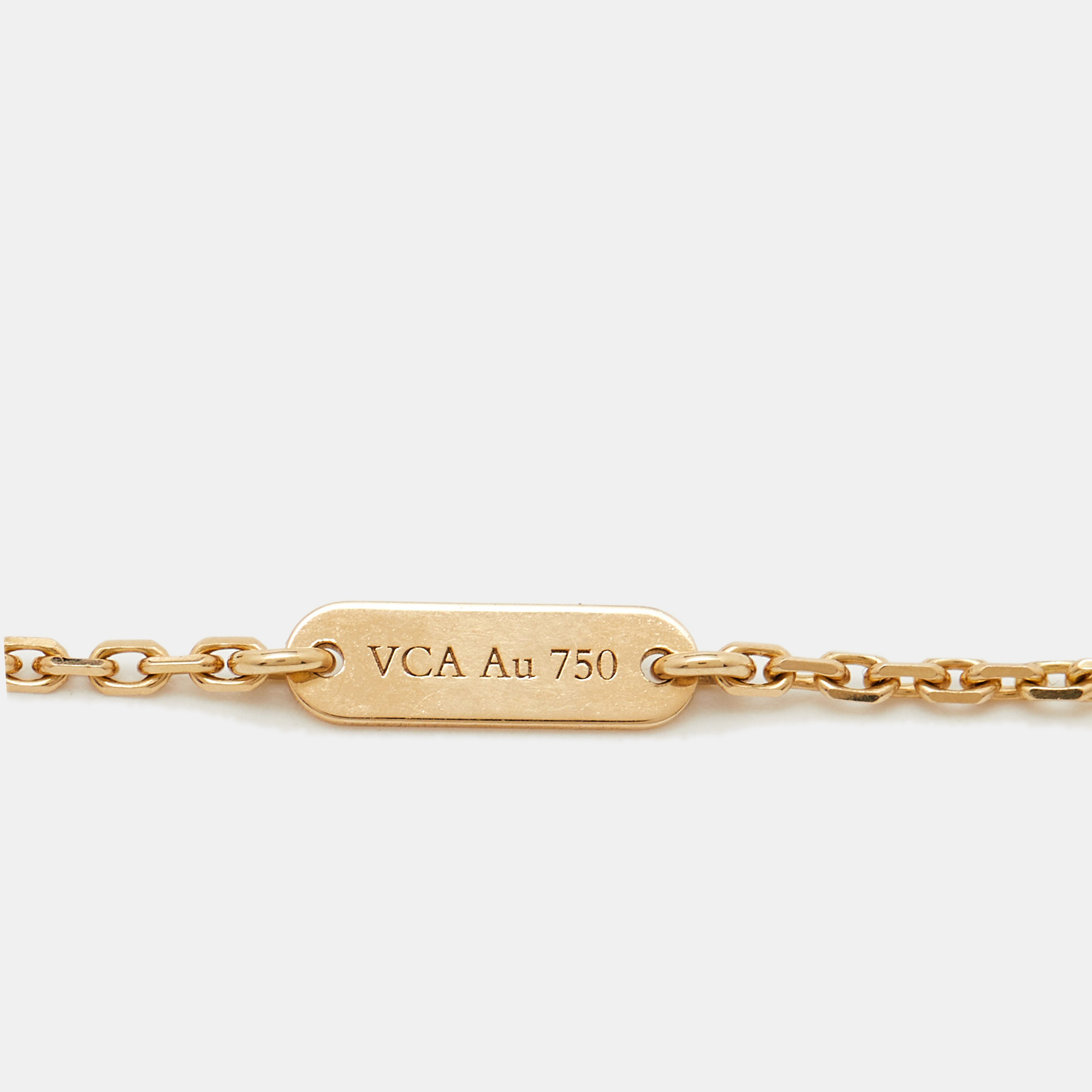 Van Cleef & Arpels Vintage Alhambra 2013 Holiday Limited Edition Malachite Diamond 18k Yellow Gold Necklace 