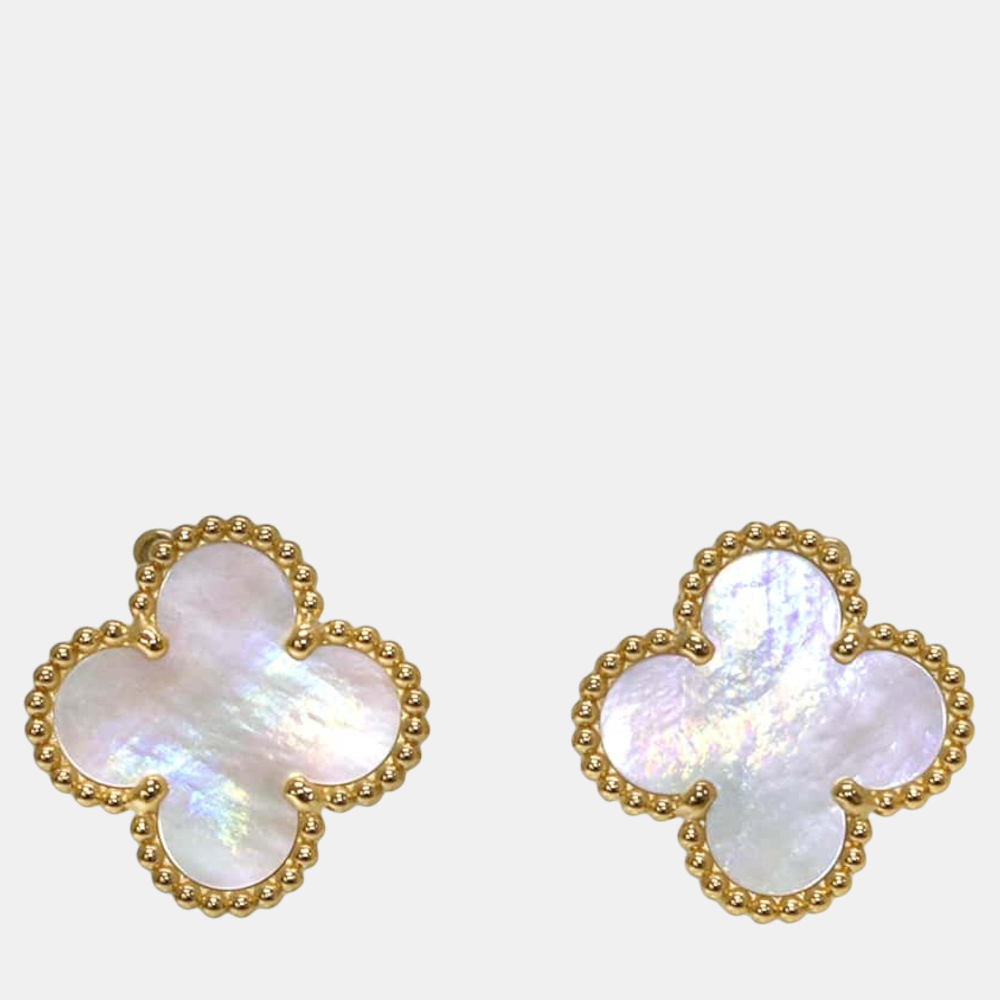 

Van Cleef & Arpels 18K Yellow Gold Vintage Alhambra Stud Earrings