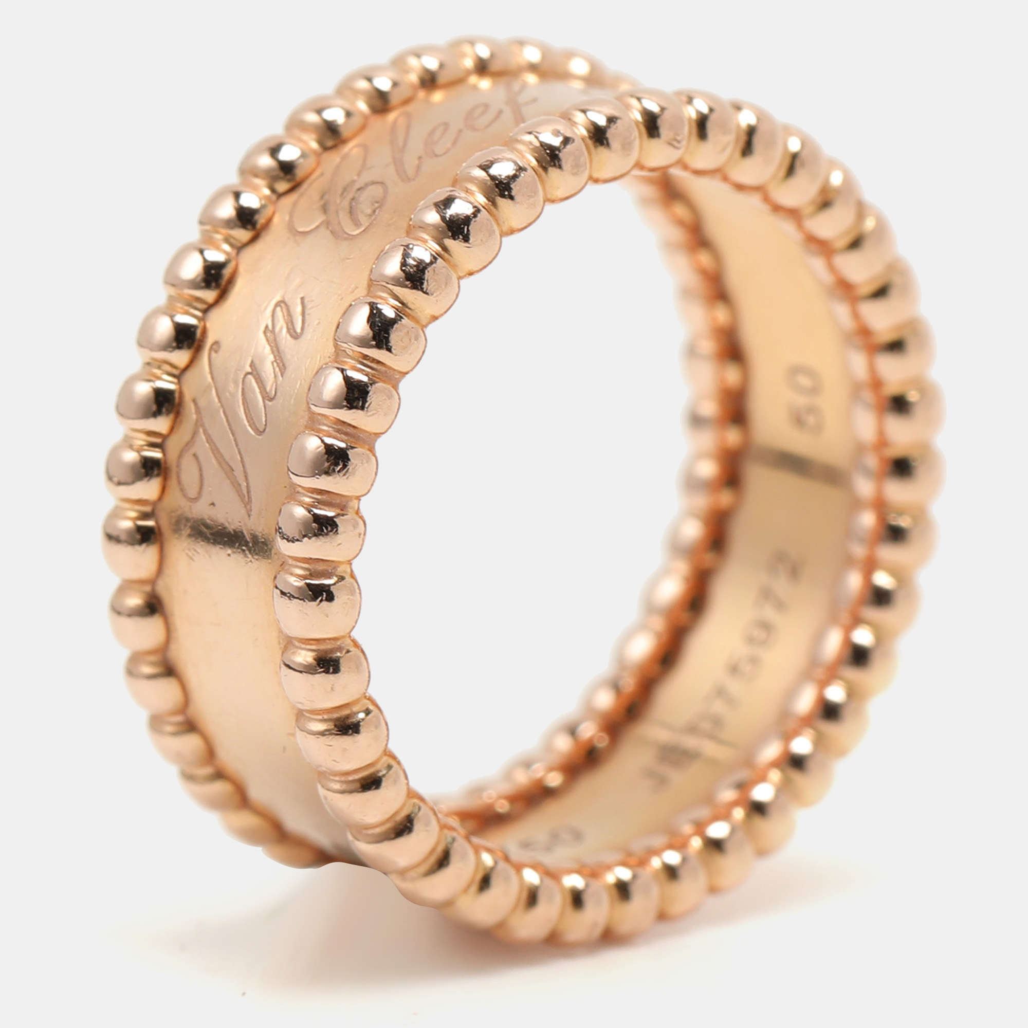 

Van Cleef & Arpels Perlée Signature 18K Rose Gold Ring Size