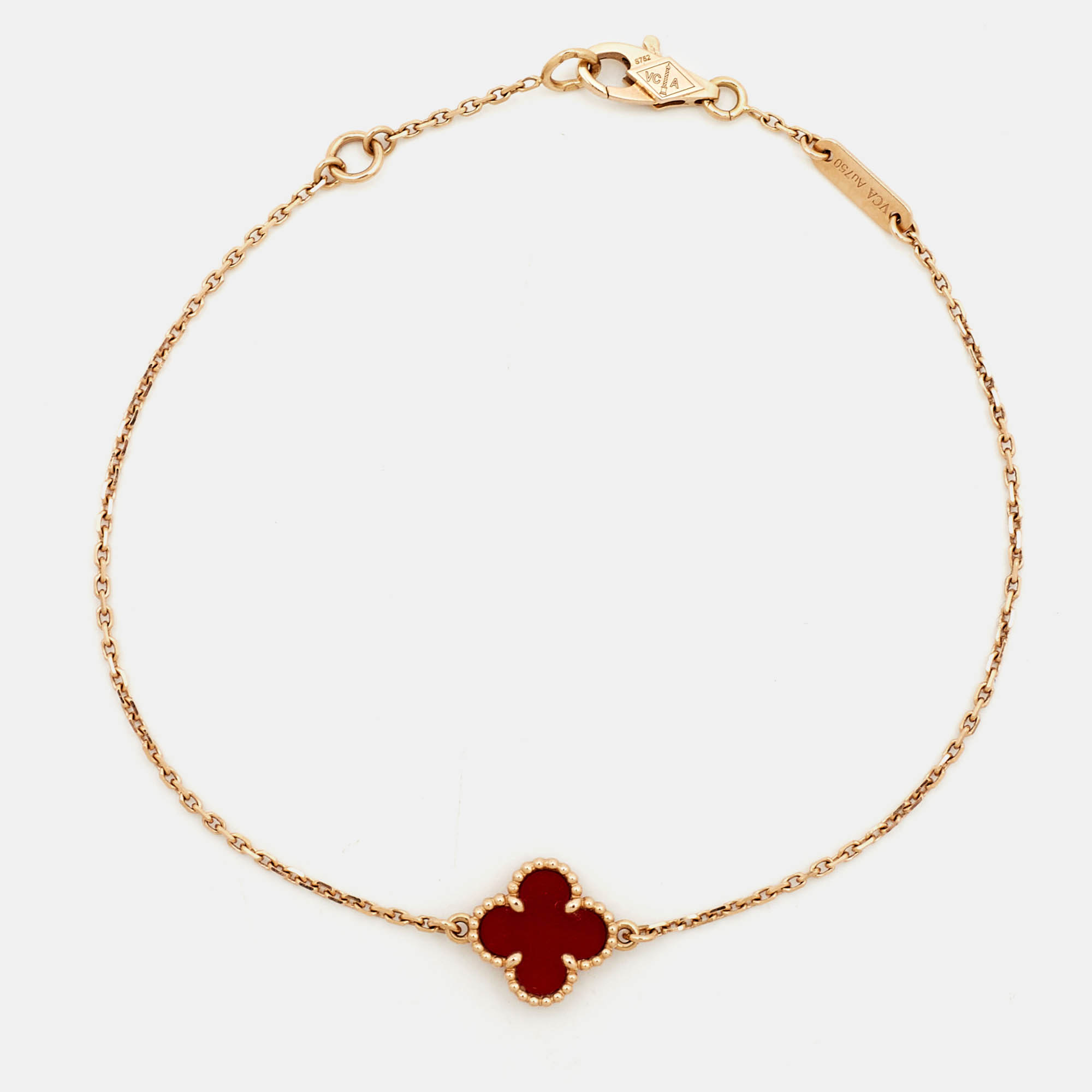 

Van Cleef & Arpels Sweet Alhambra Carnelian 18k Rose Gold Bracelet