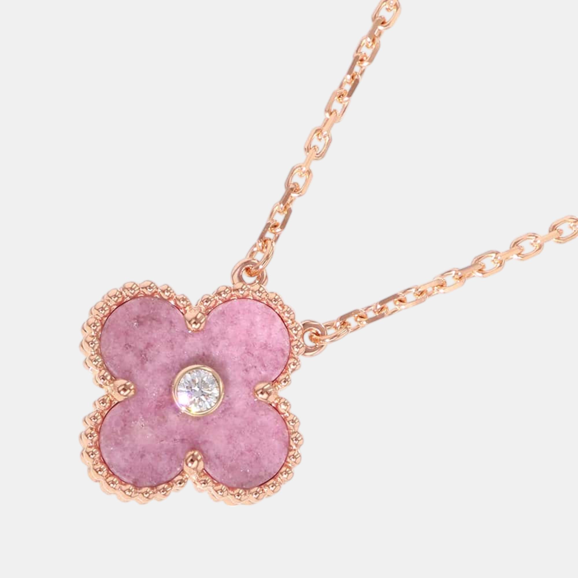 

Van Cleef & Arpels 18K Pink Gold Vintage Alhambra 1Pd Necklace