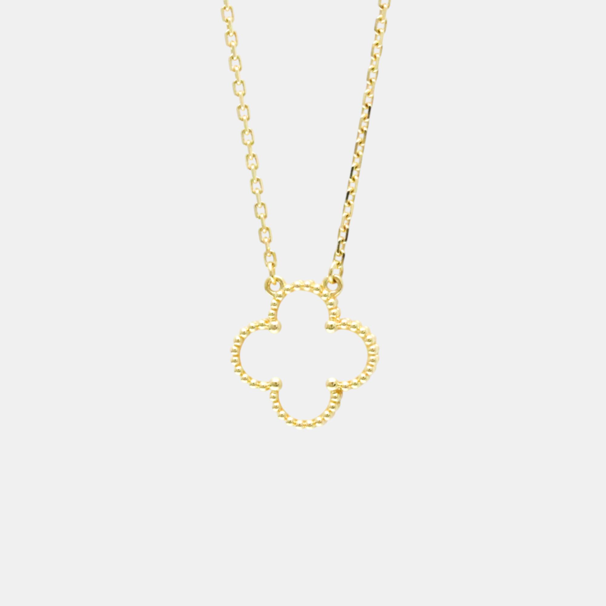 

Van Cleef & Arpels 18K Yellow Gold Vintage Alhambra Pendant Necklace