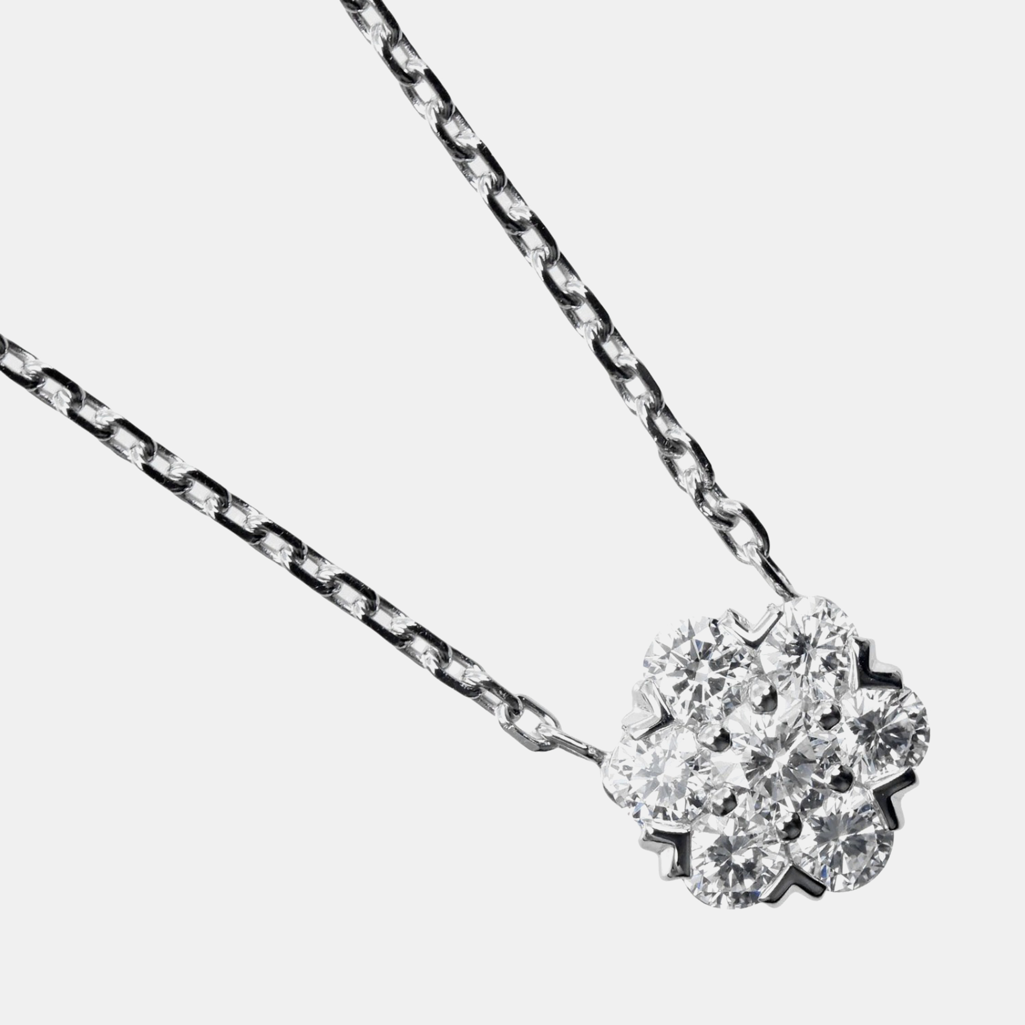 

Van Cleef & Arpels 18K White Gold Diamond Fleurette Necklace