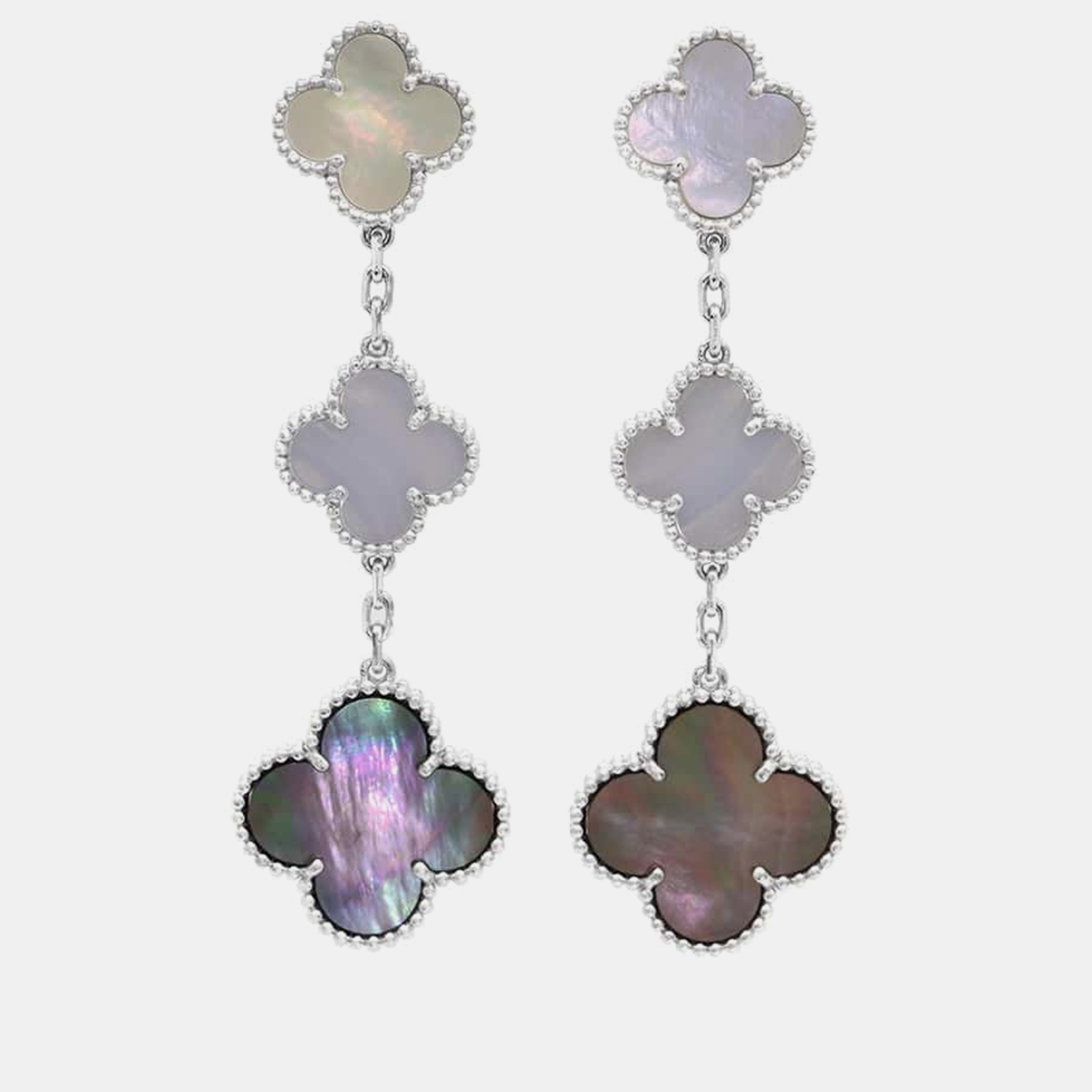 

Van Cleef & Arpels 18K White Gold Magic Alhambra Earrings