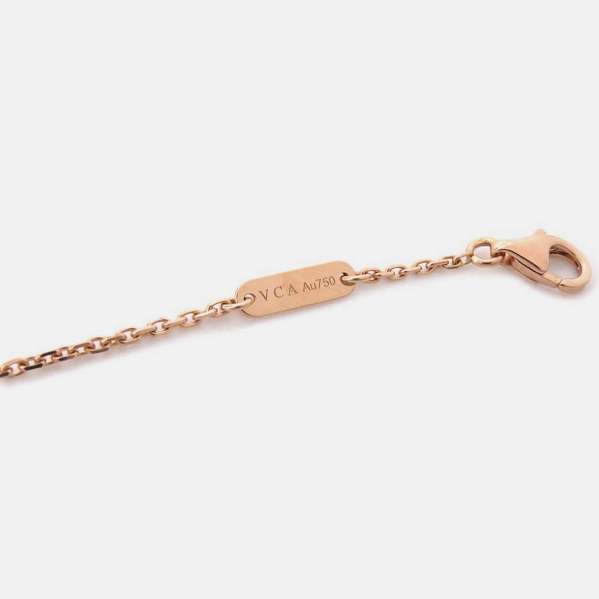 Van Cleef & Arpels 18K Rose Gold Vintage Alhambra Necklace 