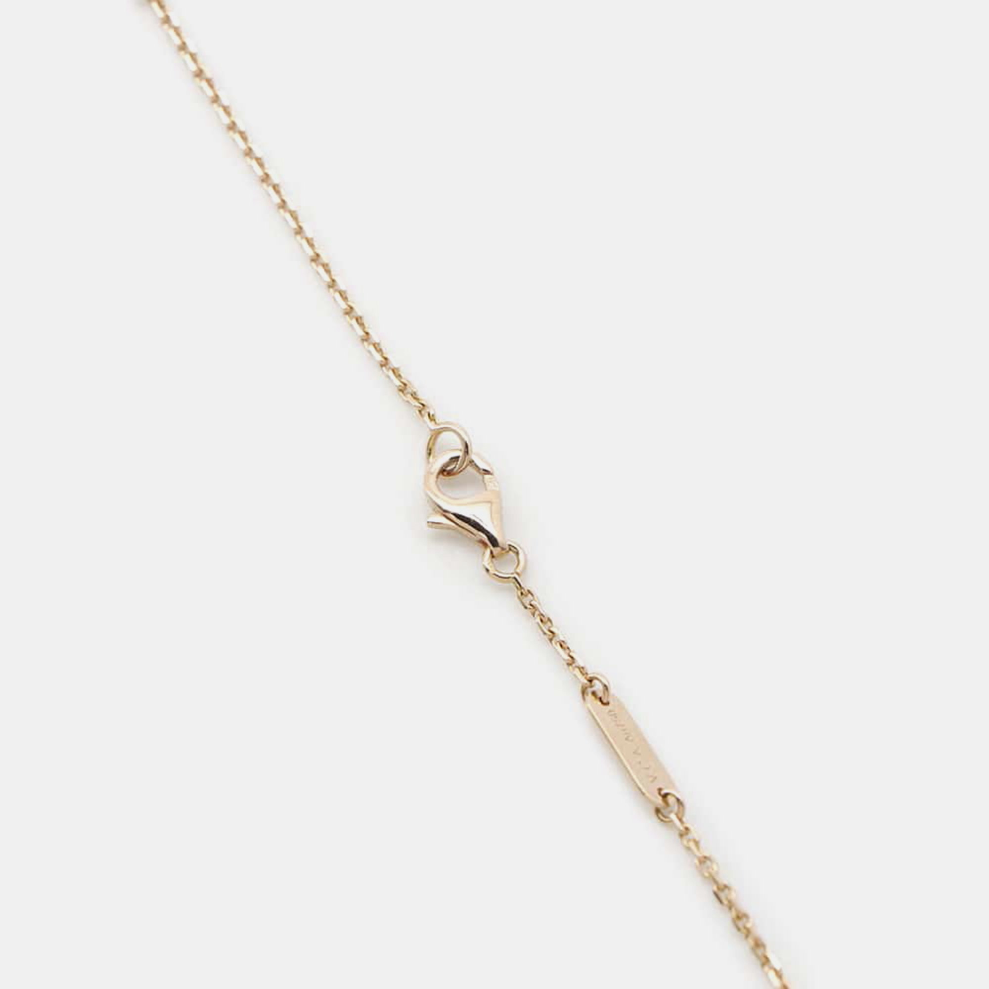 Van Cleef & Arpels 18K Rose Gold Vintage Alhambra Necklace 