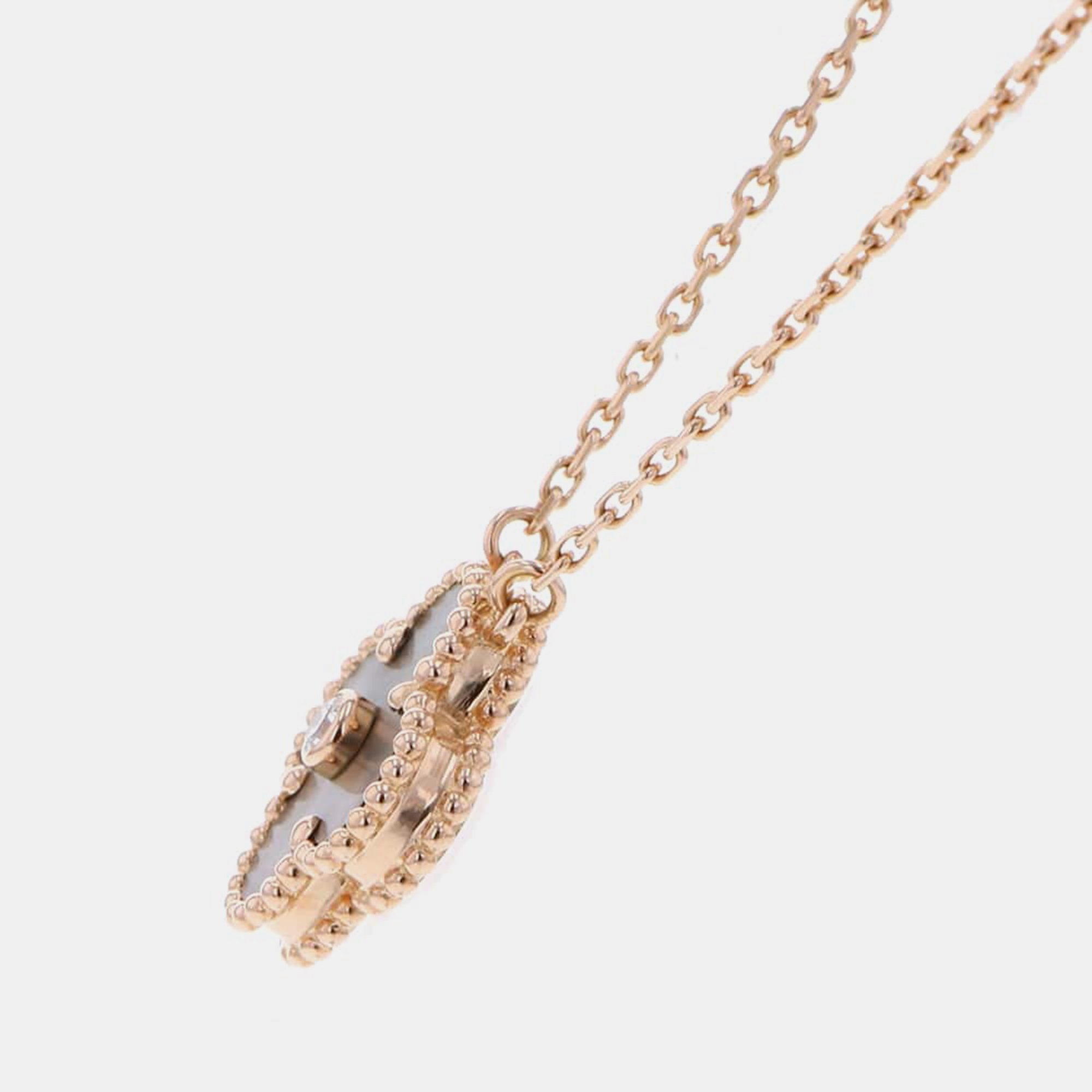 Van Cleef & Arpels 18K Rose Gold Vintage Alhambra Necklace 