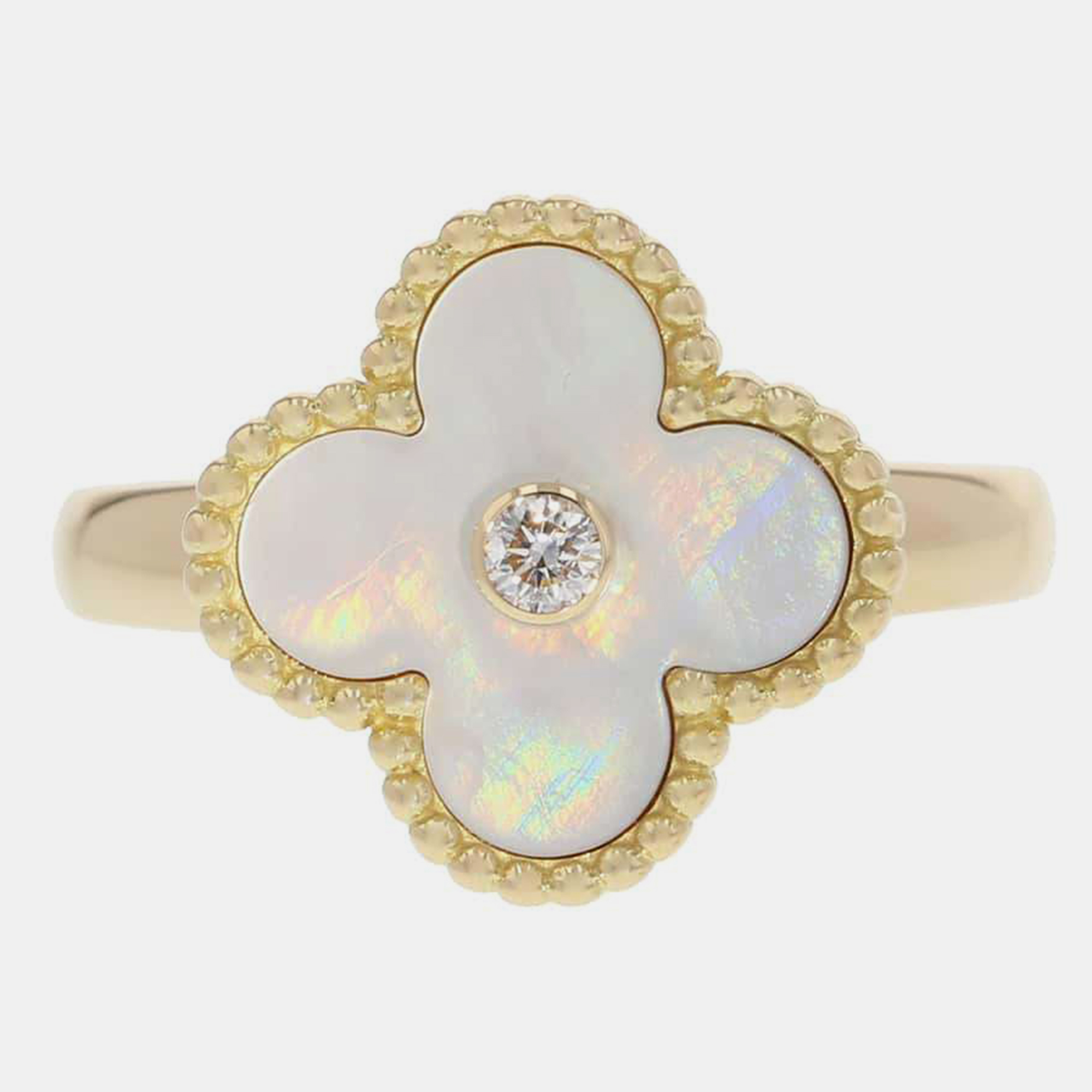 

Van Cleef & Arpels 18K Yellow Gold Vintage Alhambra Ring EU 55