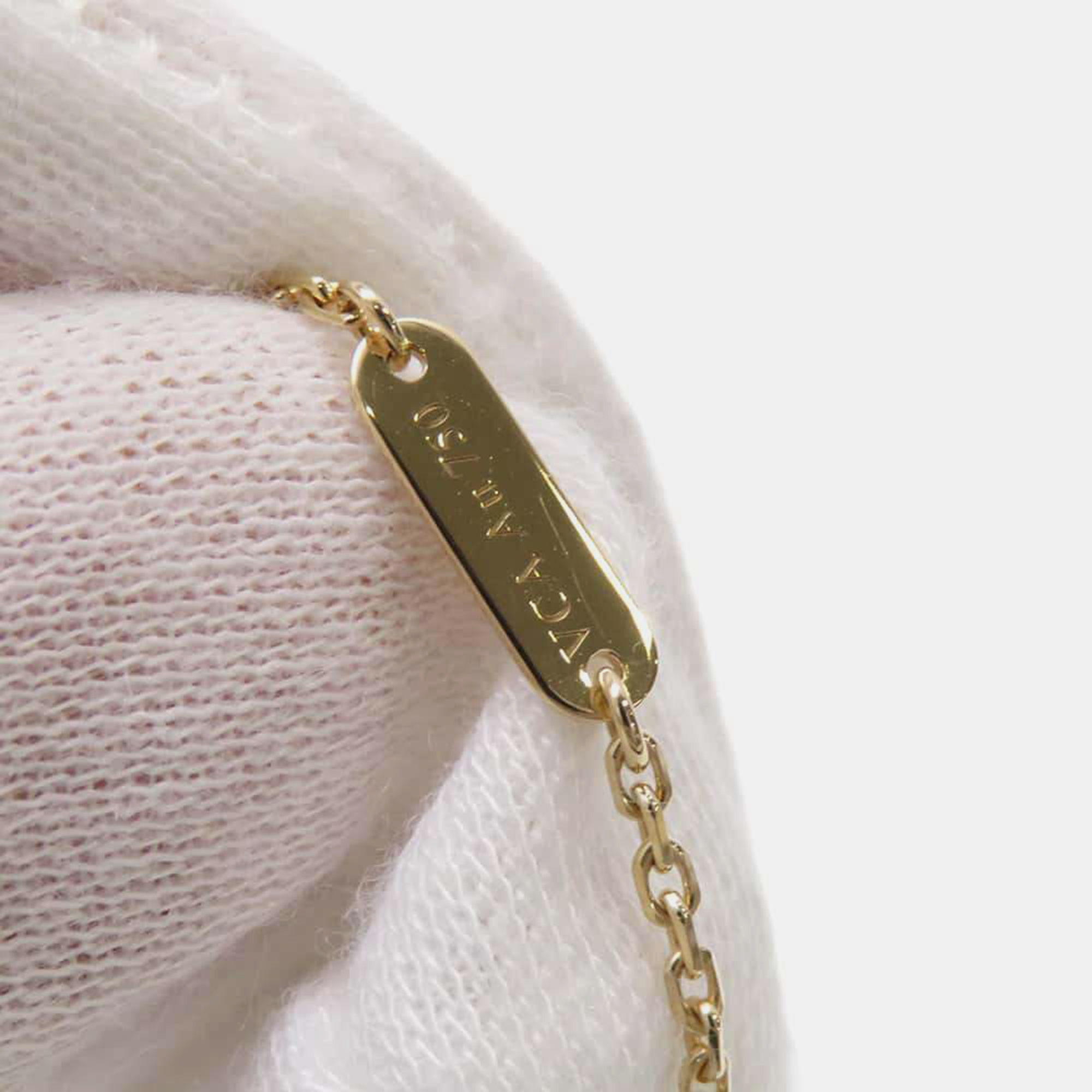 Van Cleef & Arpels 18K Yellow Gold Vintage Alhambra Pendant Necklace 