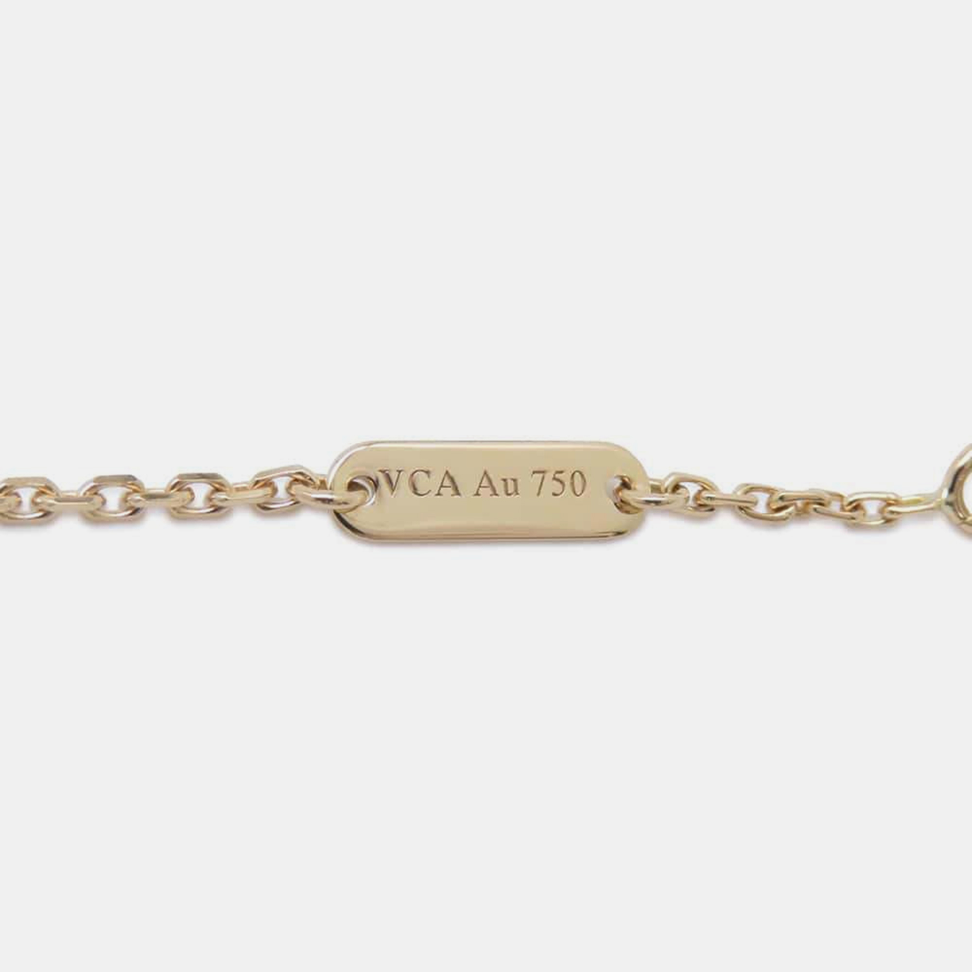 Van Cleef & Arpels 18K Yellow Gold Vintage Alhambra Pendant Necklace 