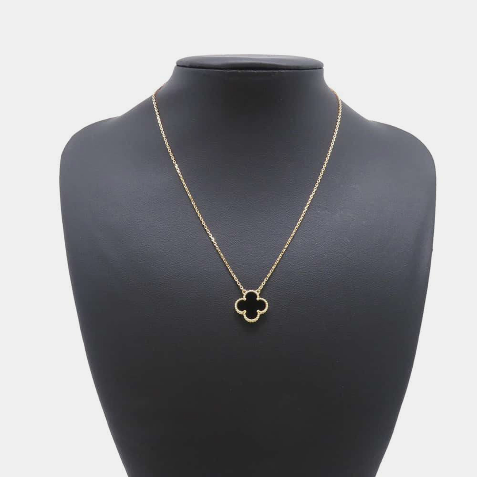 Van Cleef & Arpels 18K Yellow Gold Vintage Alhambra Pendant Necklace 