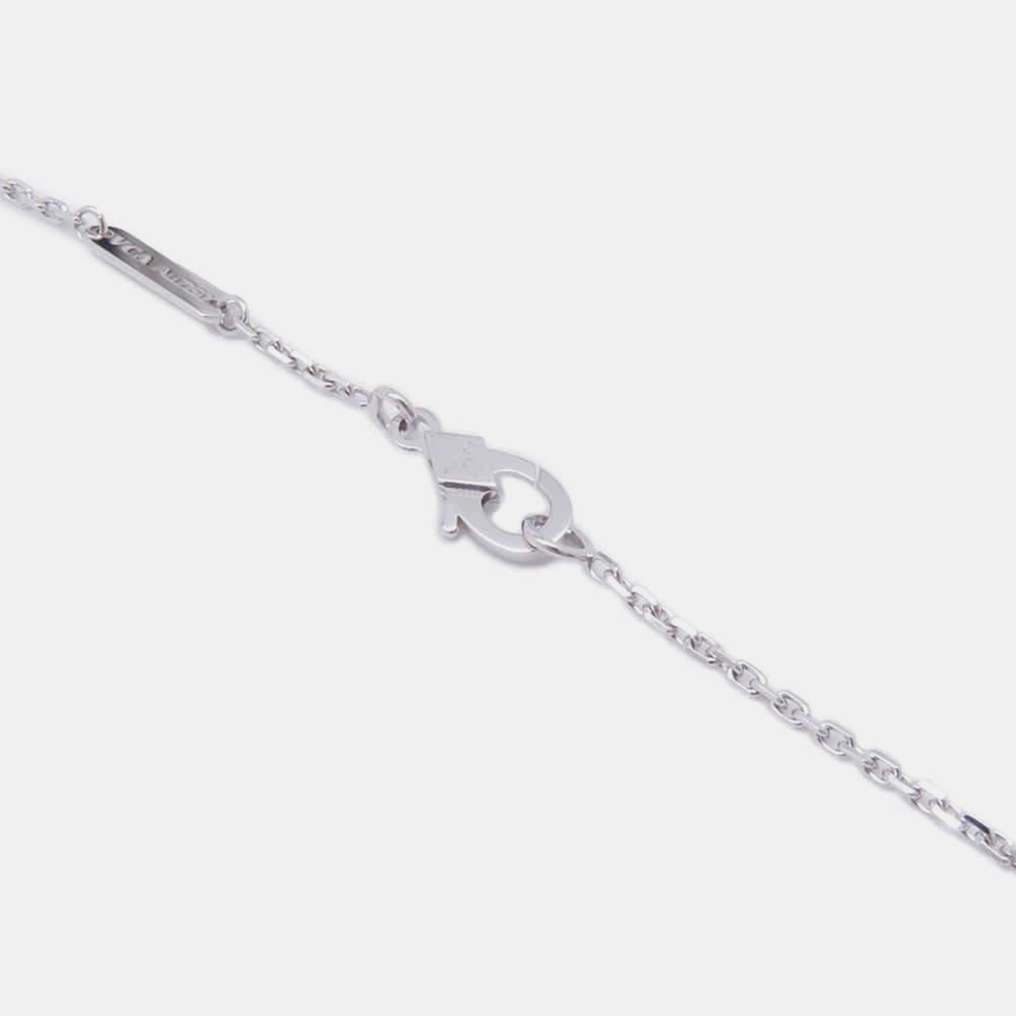 Van Cleef & Arpels 18K White Gold Vintage Alhambra Pendant 