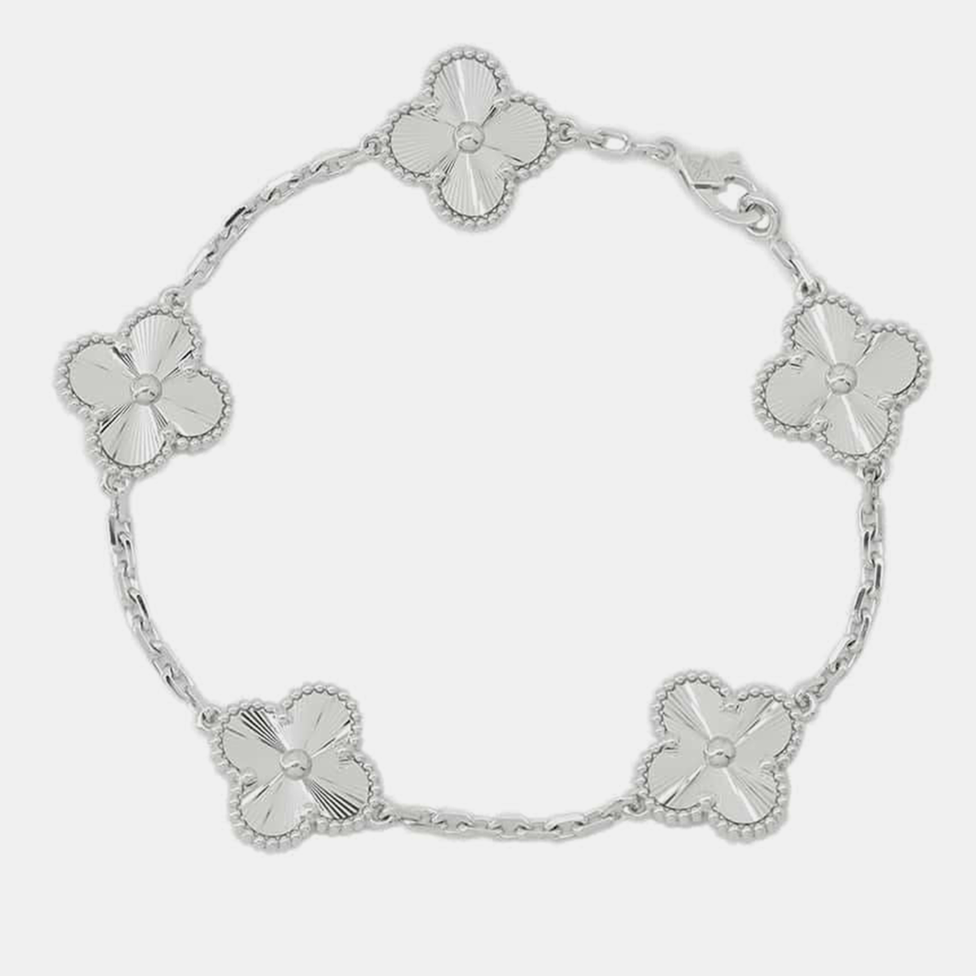 

Van Cleef & Arpels 18K White Gold Vintage Alhambra Bracelet