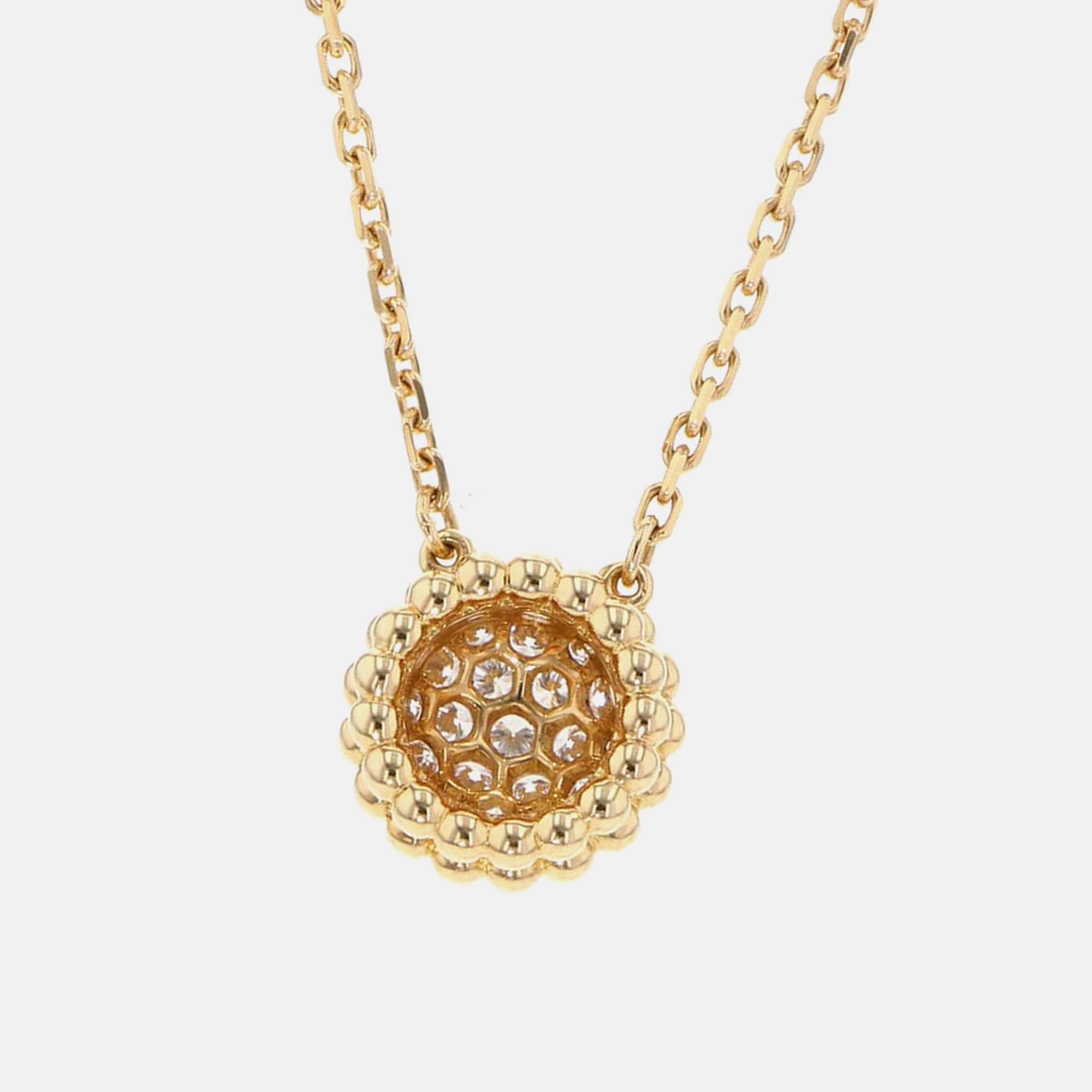 Van Cleef & Arpels 18K Yellow Gold Perle Diamond Pendant 