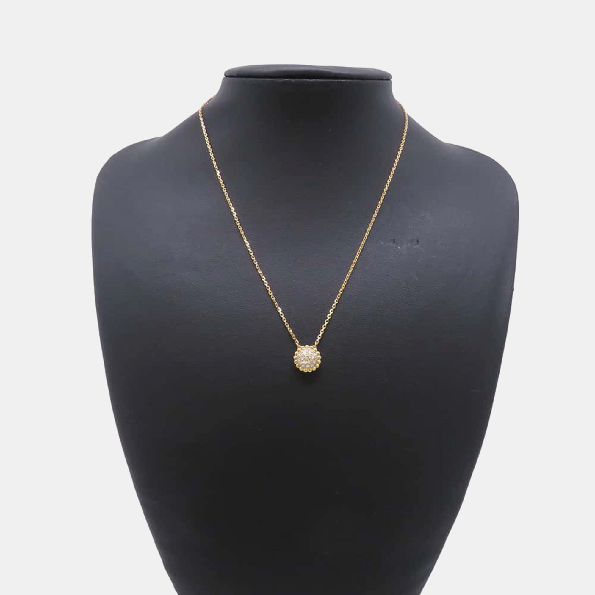 Van Cleef & Arpels 18K Yellow Gold Perle Diamond Pendant 