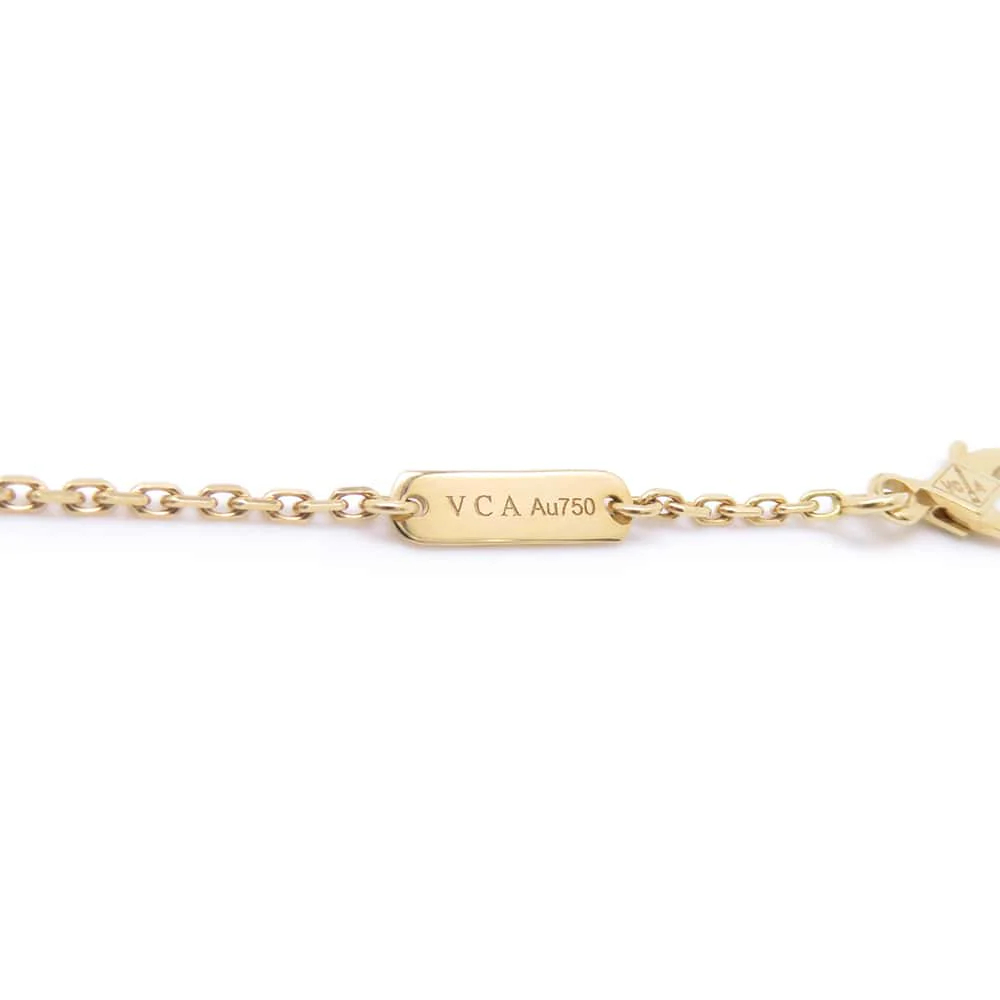 Van Cleef & Arpels 18K Yellow Gold Perle Diamond Pendant 
